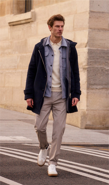 Elegant casusal Outfit with suit pants and overshirt