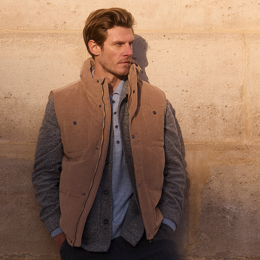 Vest Warm down vest for cold season