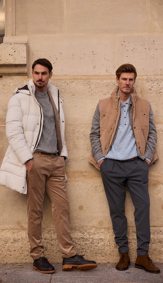 Chino und Cordhose in Herbstfarben