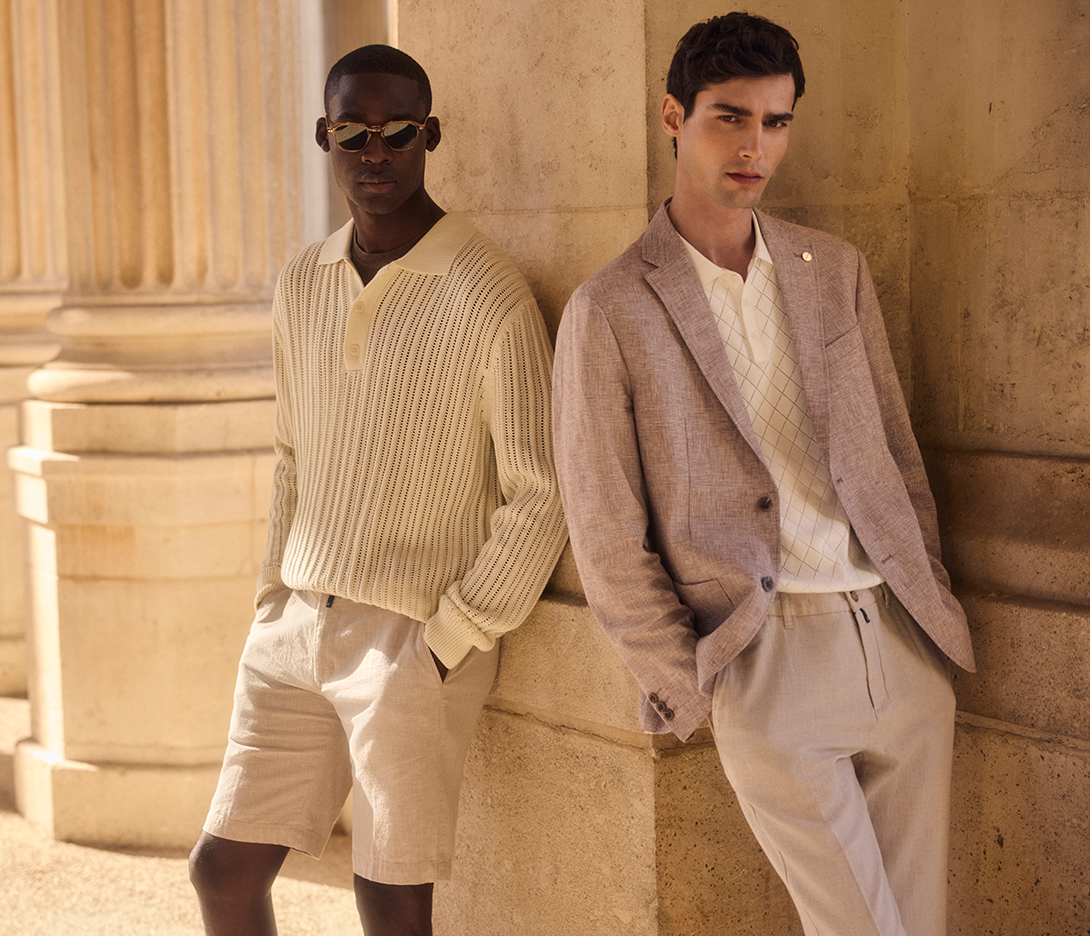 Zwei Männer in aktueller Sommermode von pierre cardin