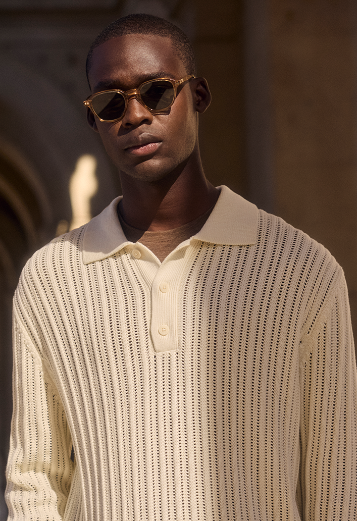 Gestricktes Sommer Polo Shirt