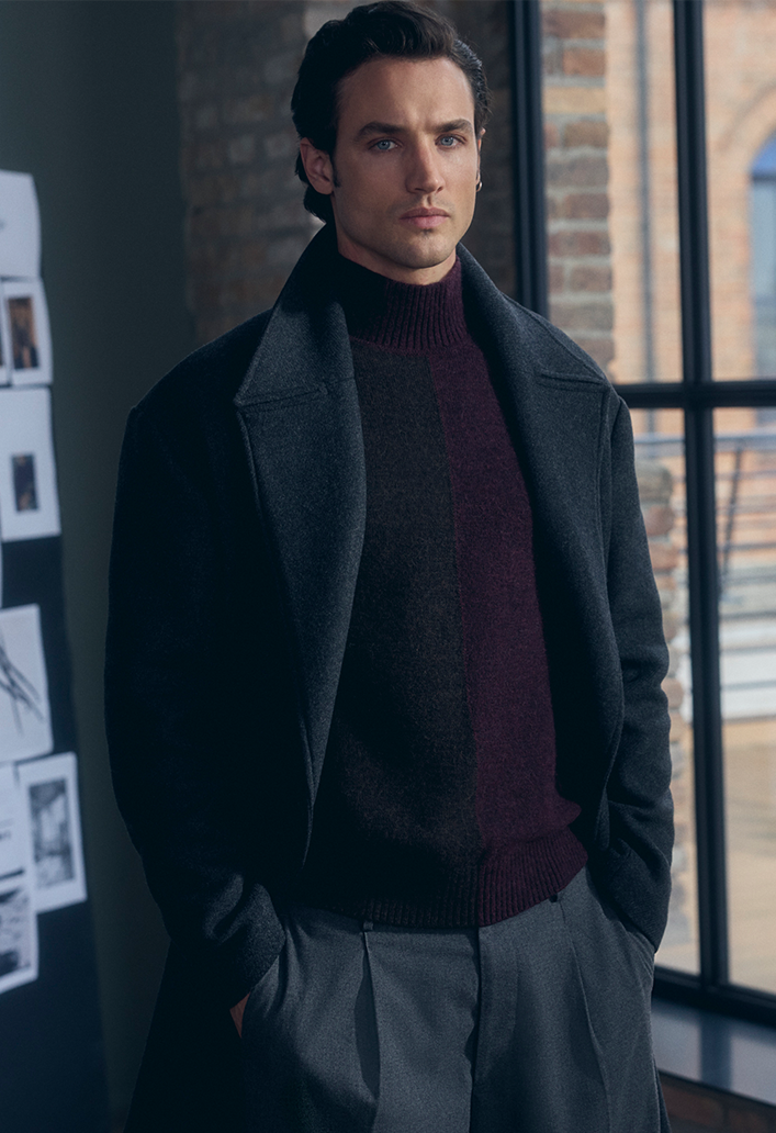 Casual Business Legerer Business Look mit klassischem Wintermantel