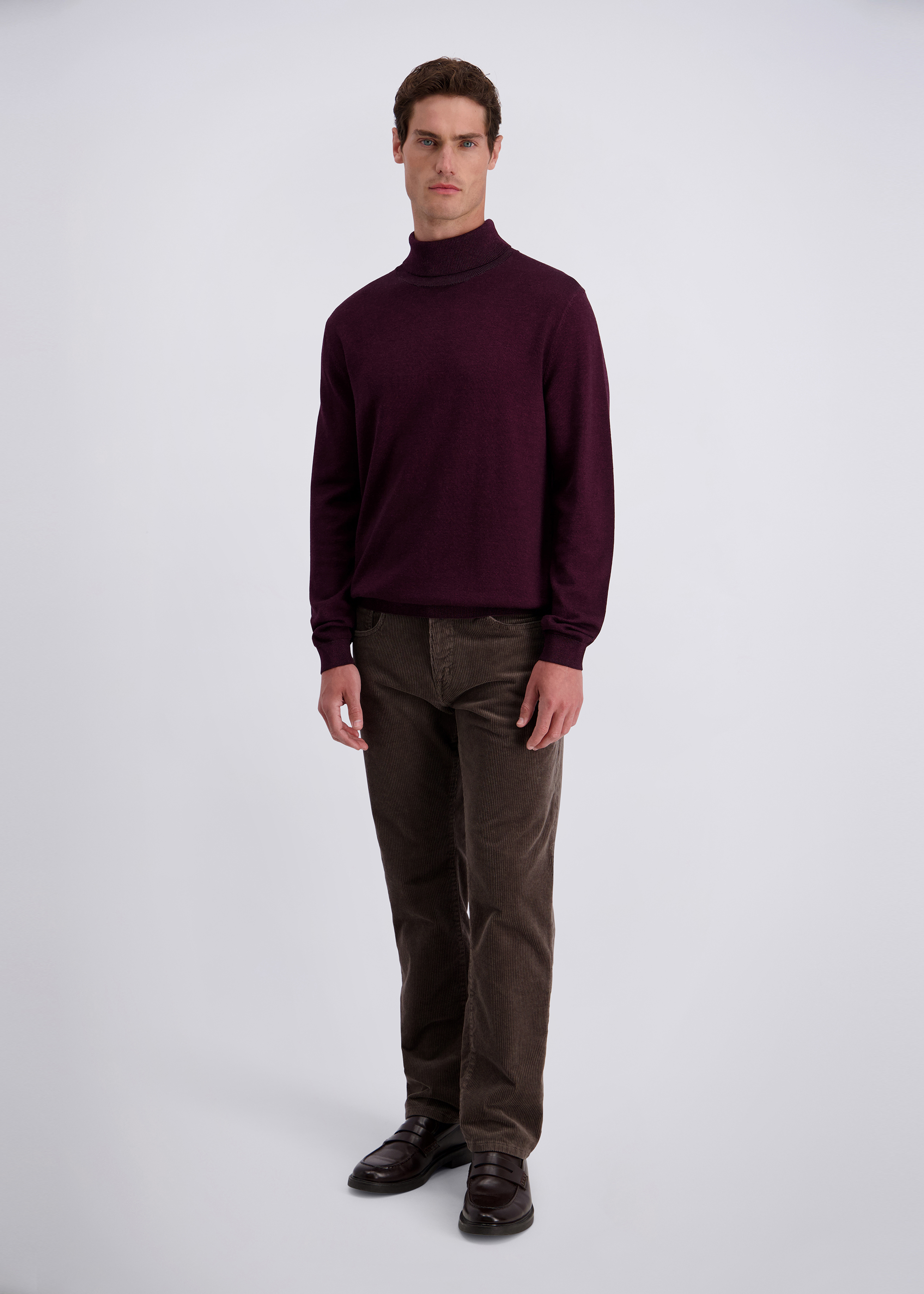 Regular Fit Cordhose Laval, Asphalt Rückansicht
