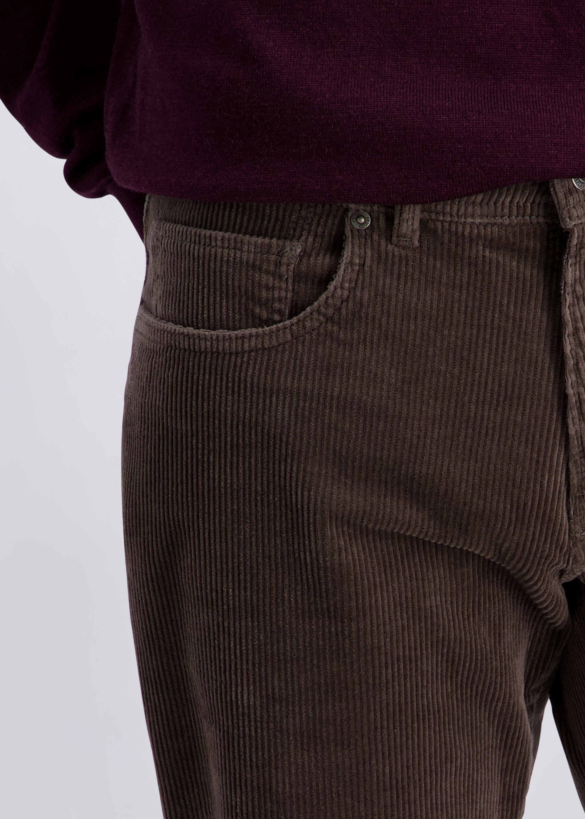 Regular Fit Cordhose Laval, Asphalt Detailansicht 2