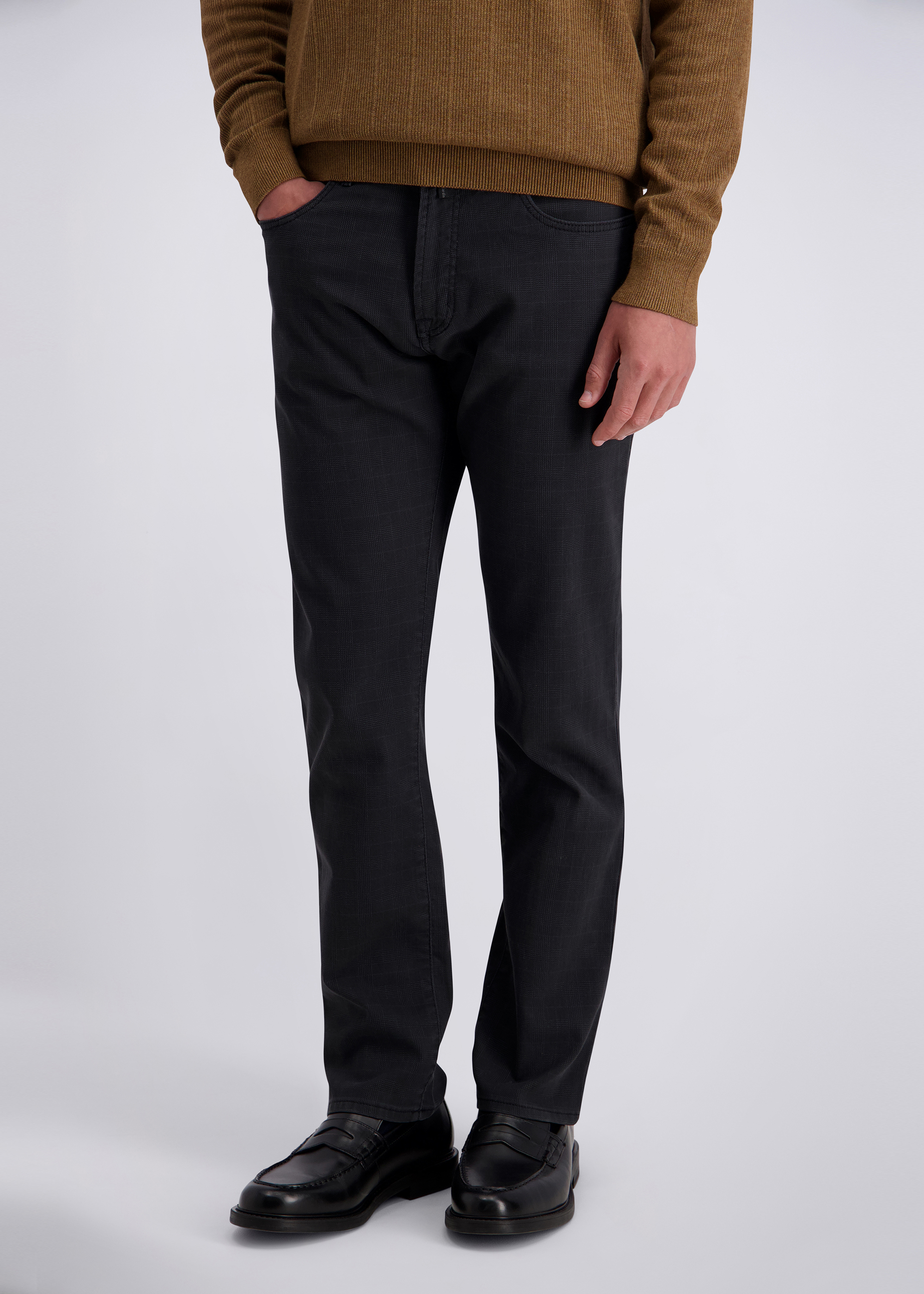 Regular Fit Cordhose Laval, Asphalt Frontansicht