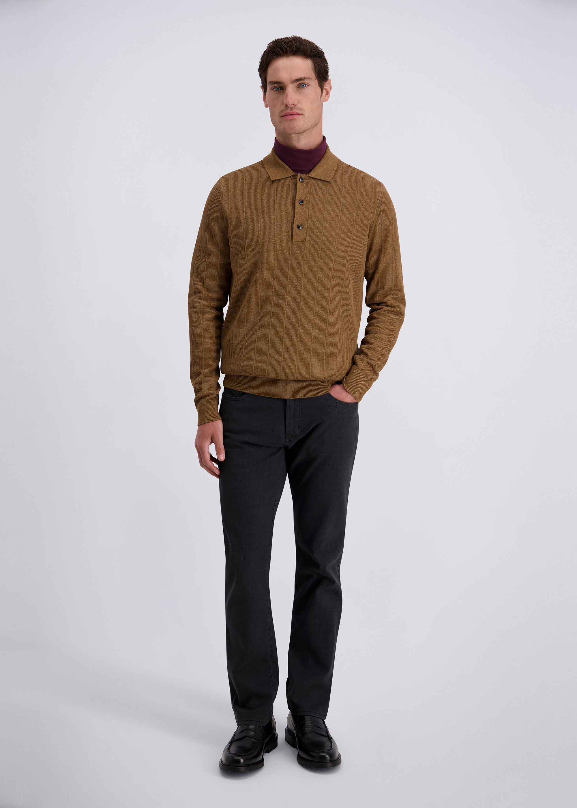 Regular Fit Cordhose Laval, Asphalt Rückansicht