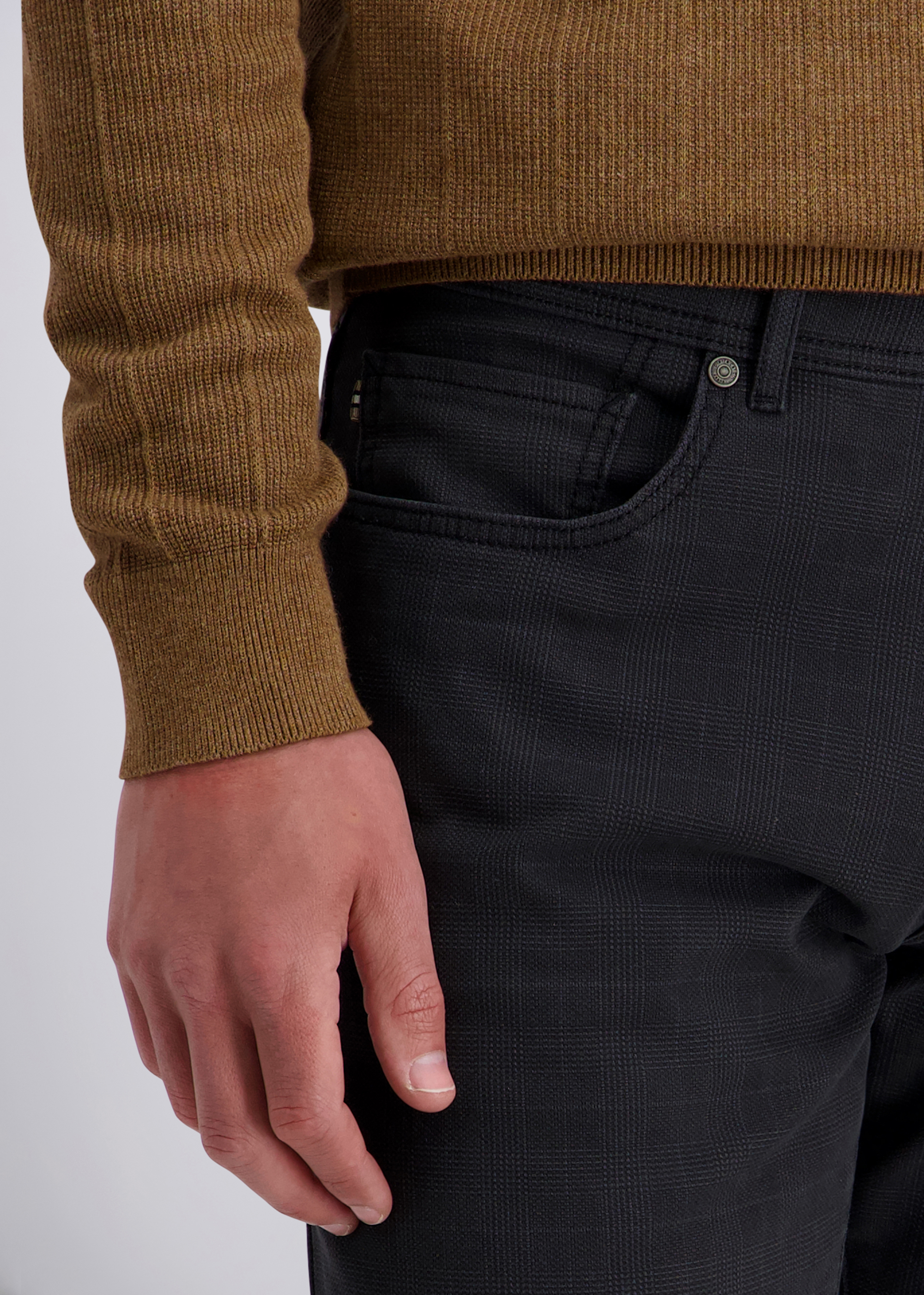 Regular Fit Cordhose Laval, Asphalt Detailansicht 2