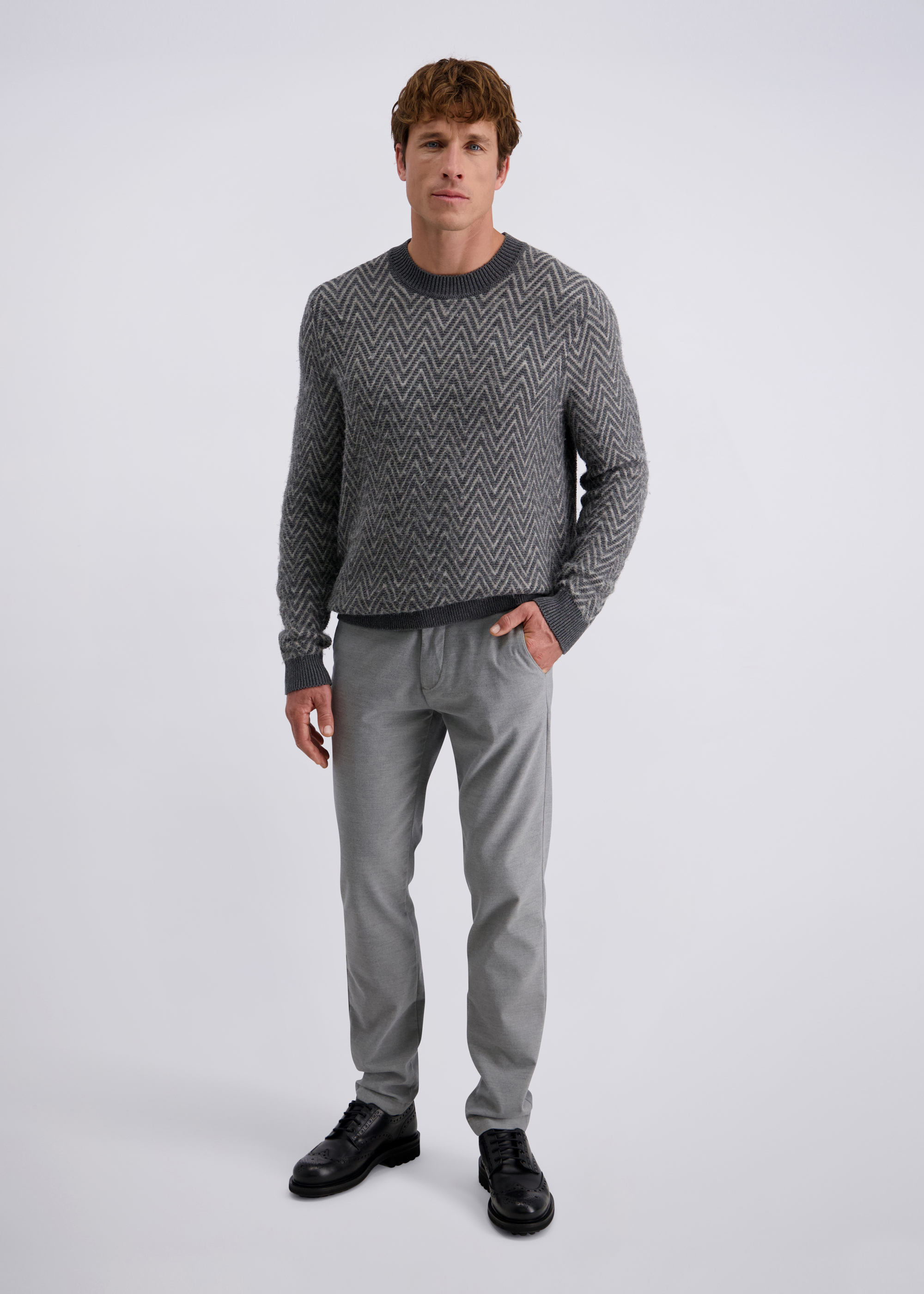 Chino Hose Tapered Fit, Mirage Gray Rückansicht