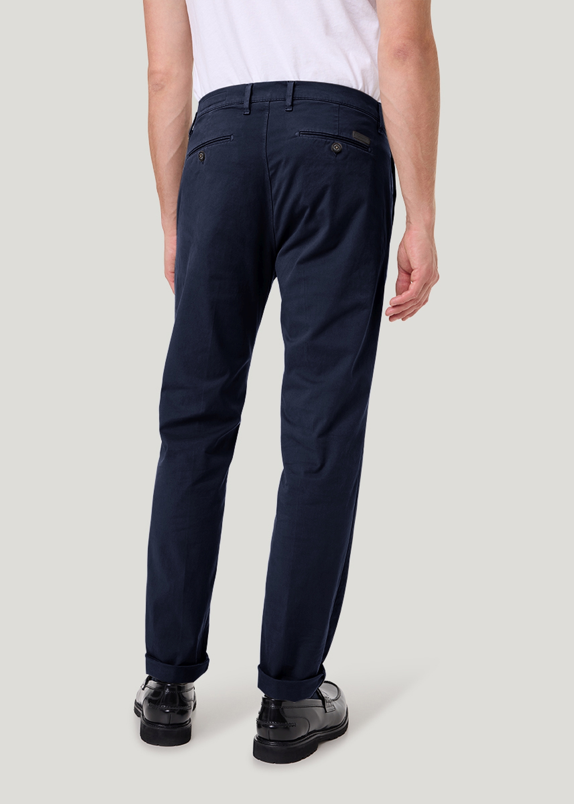 Chino Tapered Fit, Marine Detailansicht 1