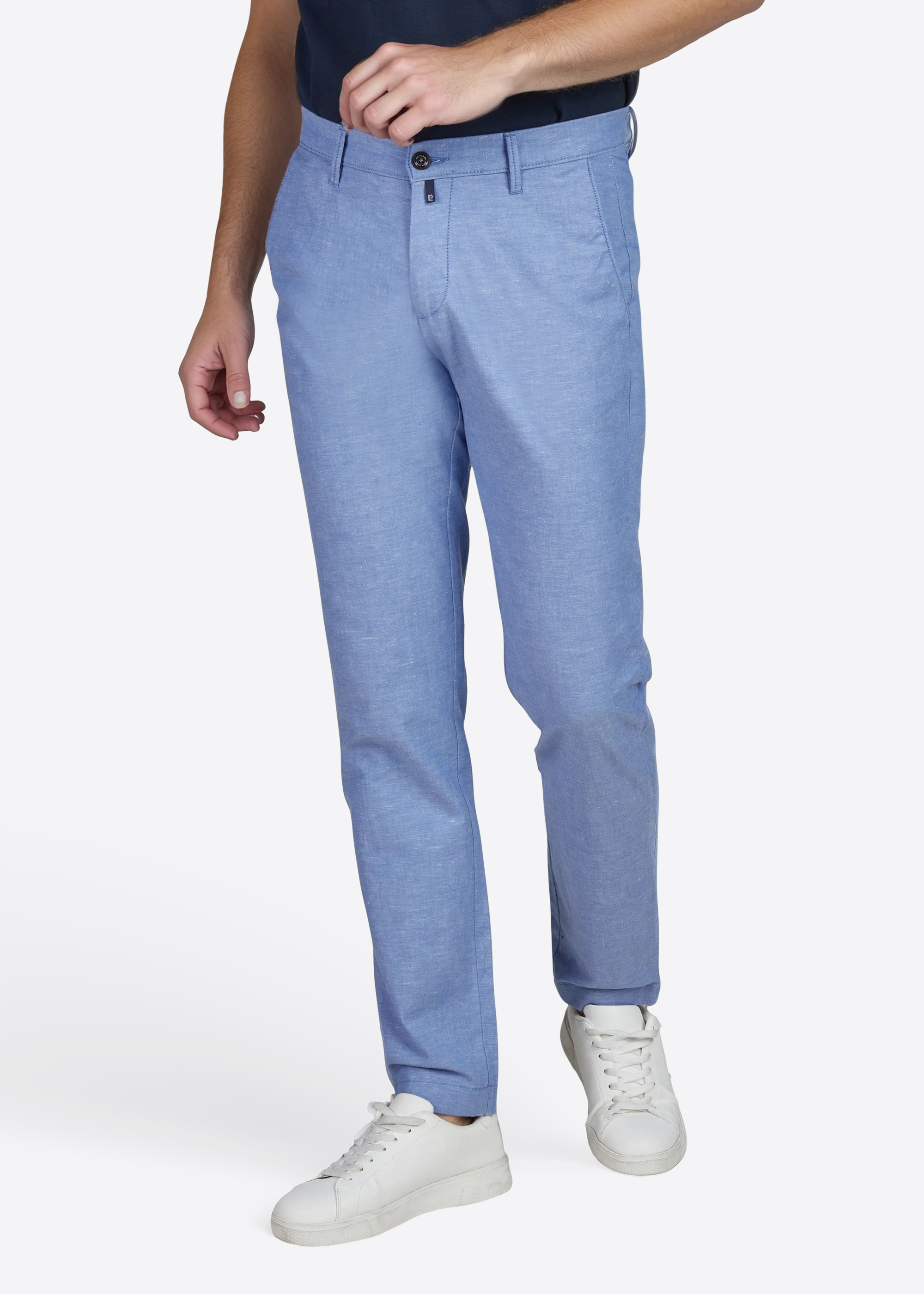 Hose Colmar mit Dornschlaufe für die Gürtelschnalle, Blue bell Frontansicht