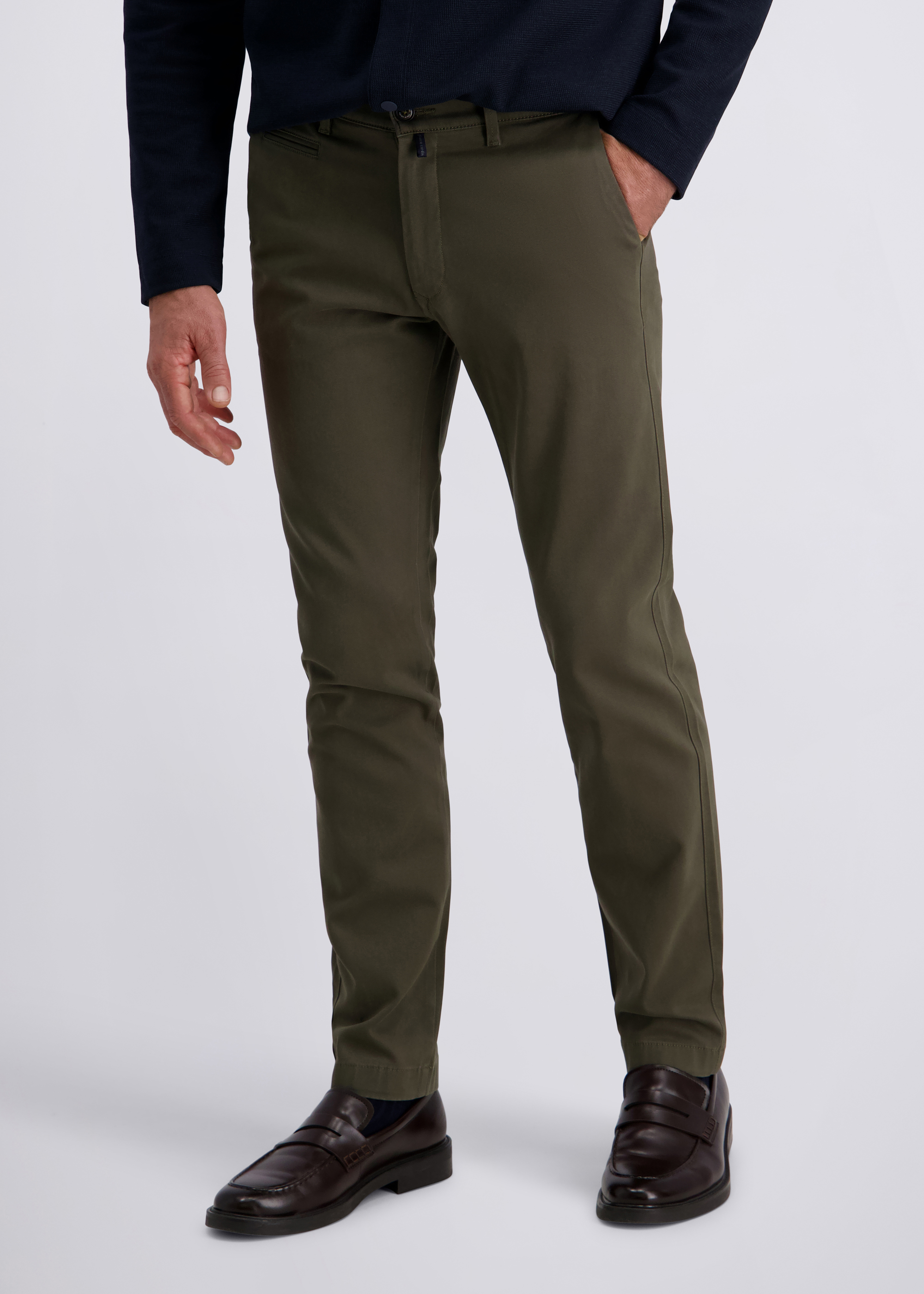 Elegante Chino Hose regular Fit, Beetle Frontansicht