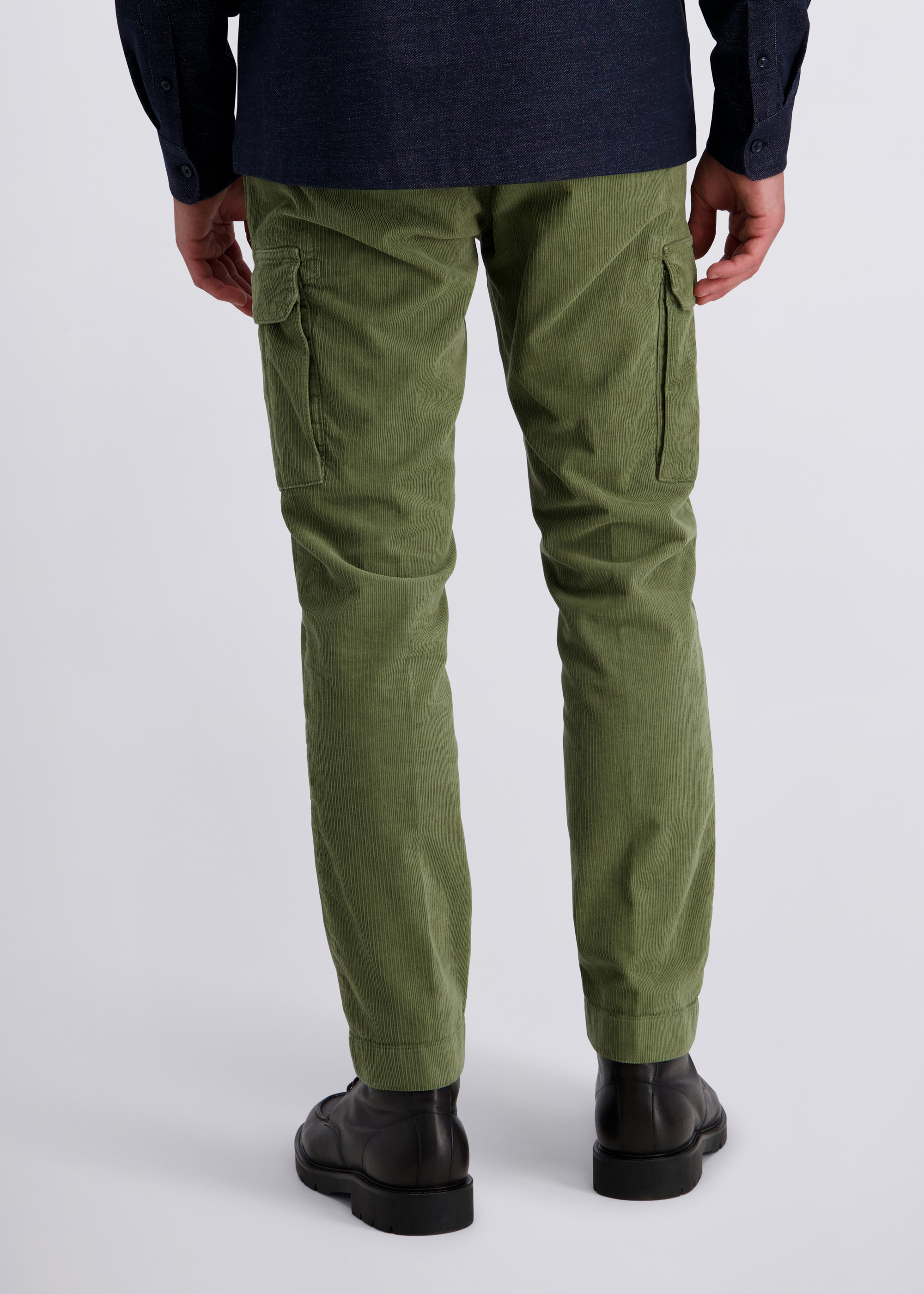 Cean Cord-Cargohose mit modernen Details, Dusty Olive Detailansicht 1