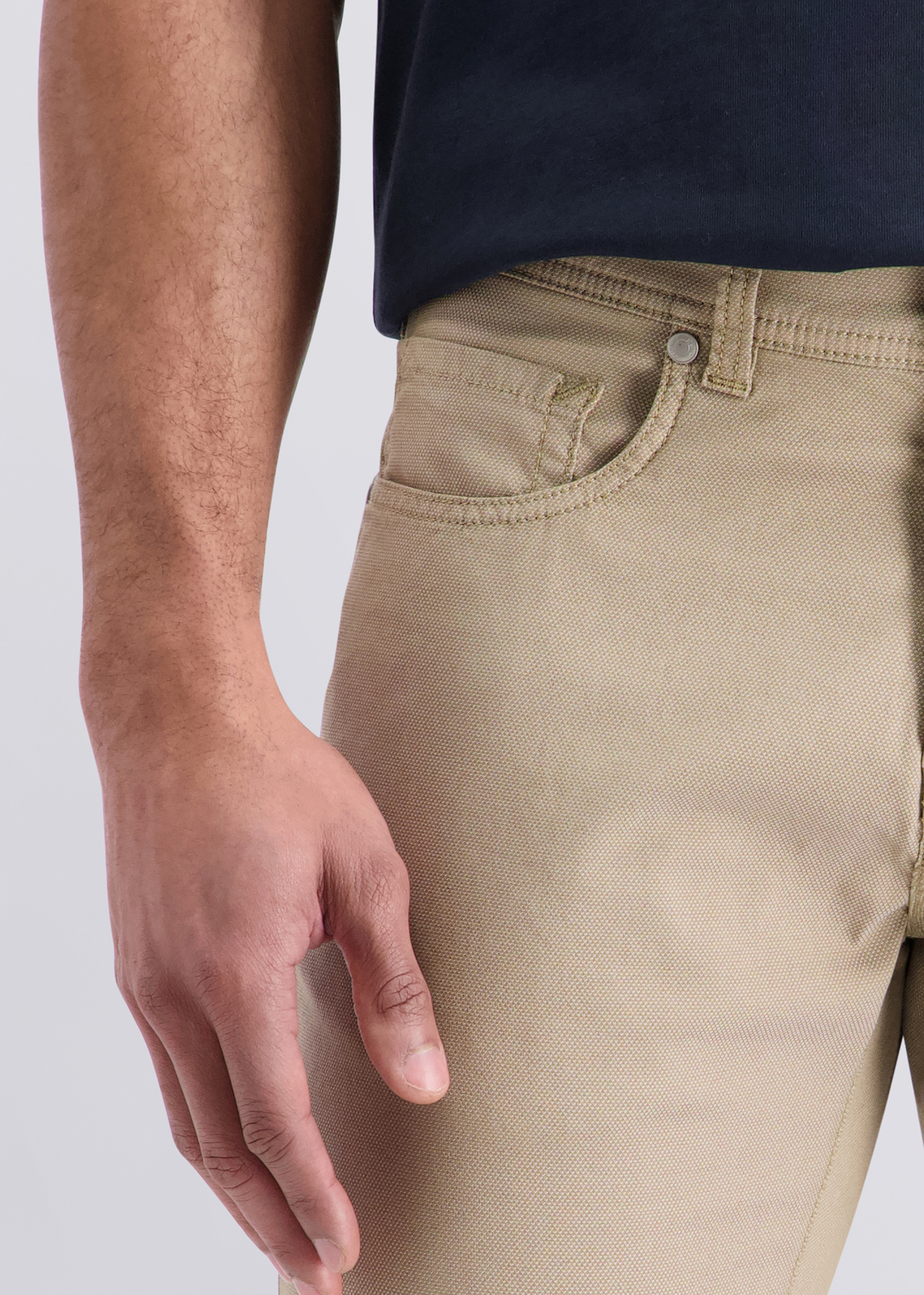 pants Lyon with a prong for the belt buckle, Otter Detailansicht 2