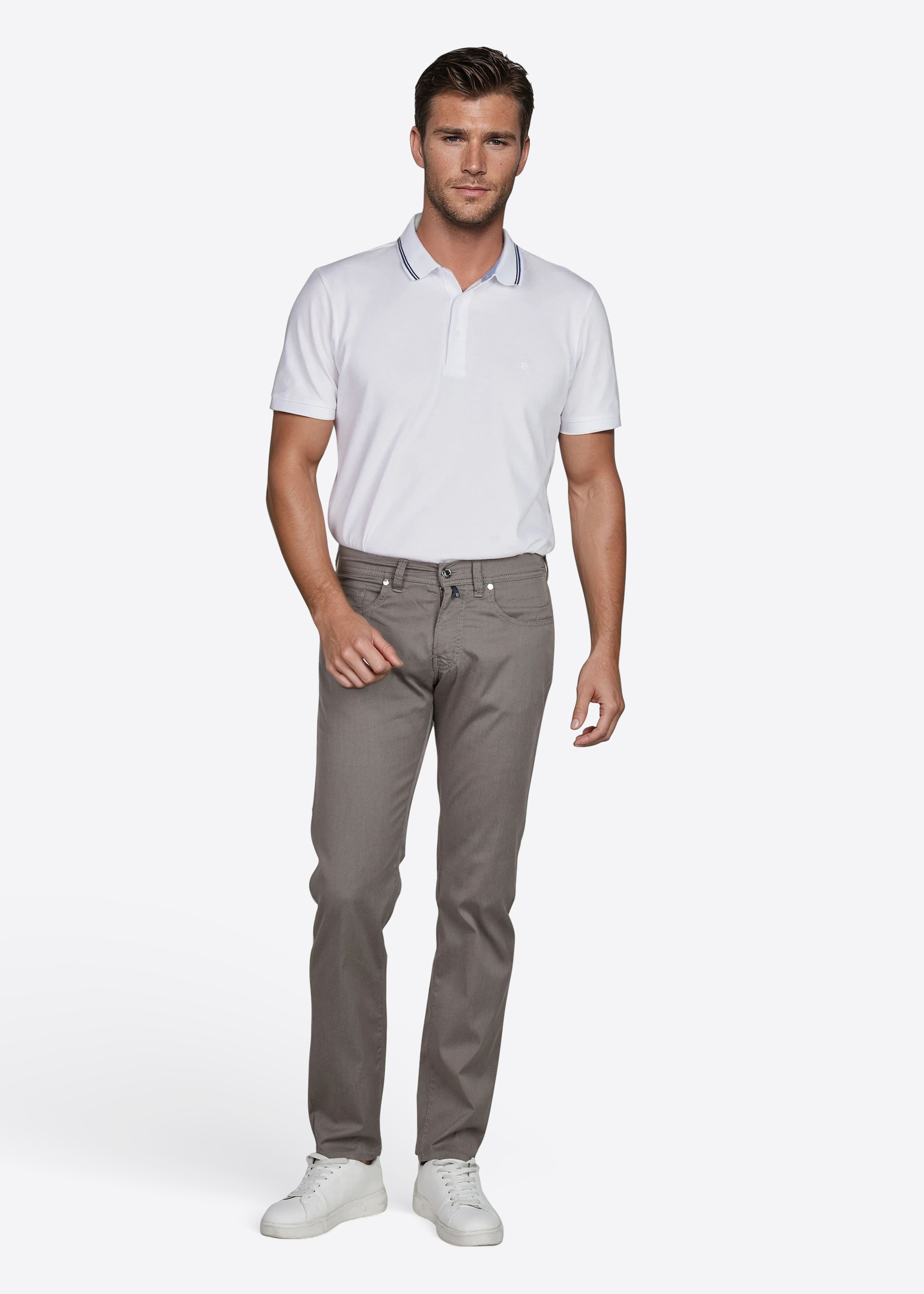 Hose Lyon mit Dornschlaufe für die Gürtelschnalle, Sharkgray Rückansicht