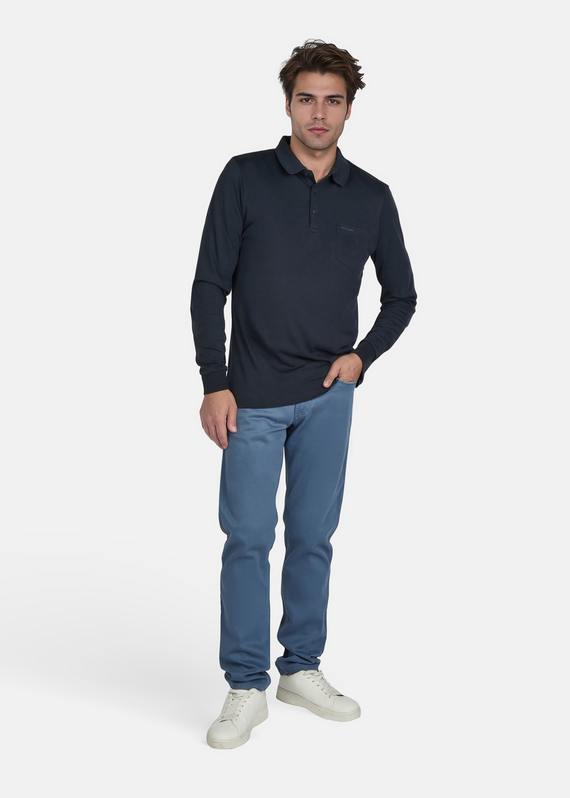 Lyon Tapered Fit Jeans zeitlos, Bering Sea Rückansicht