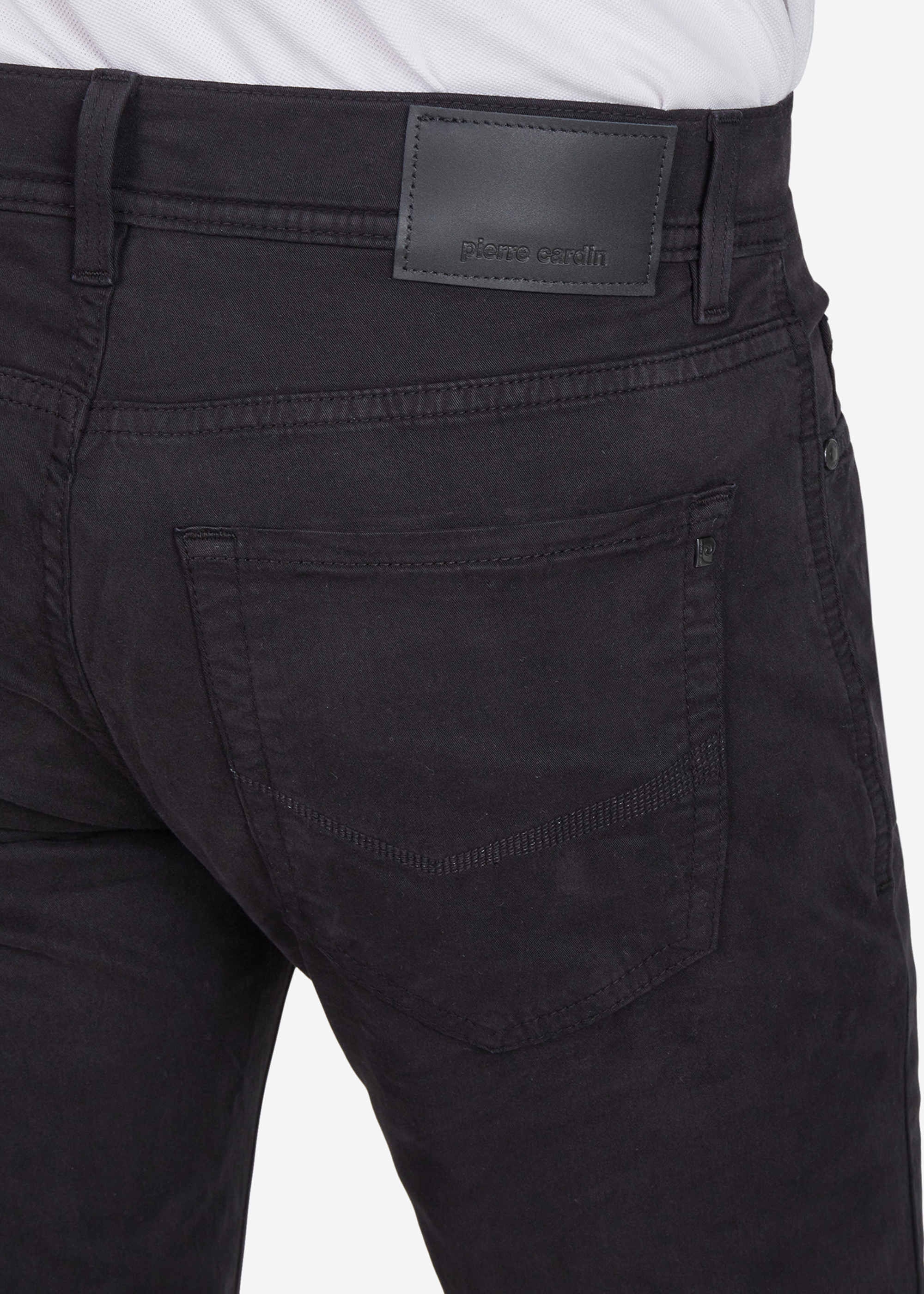 Stilvolle Herrenhose in Slim Fit Passform, Schwarz Detailansicht 2