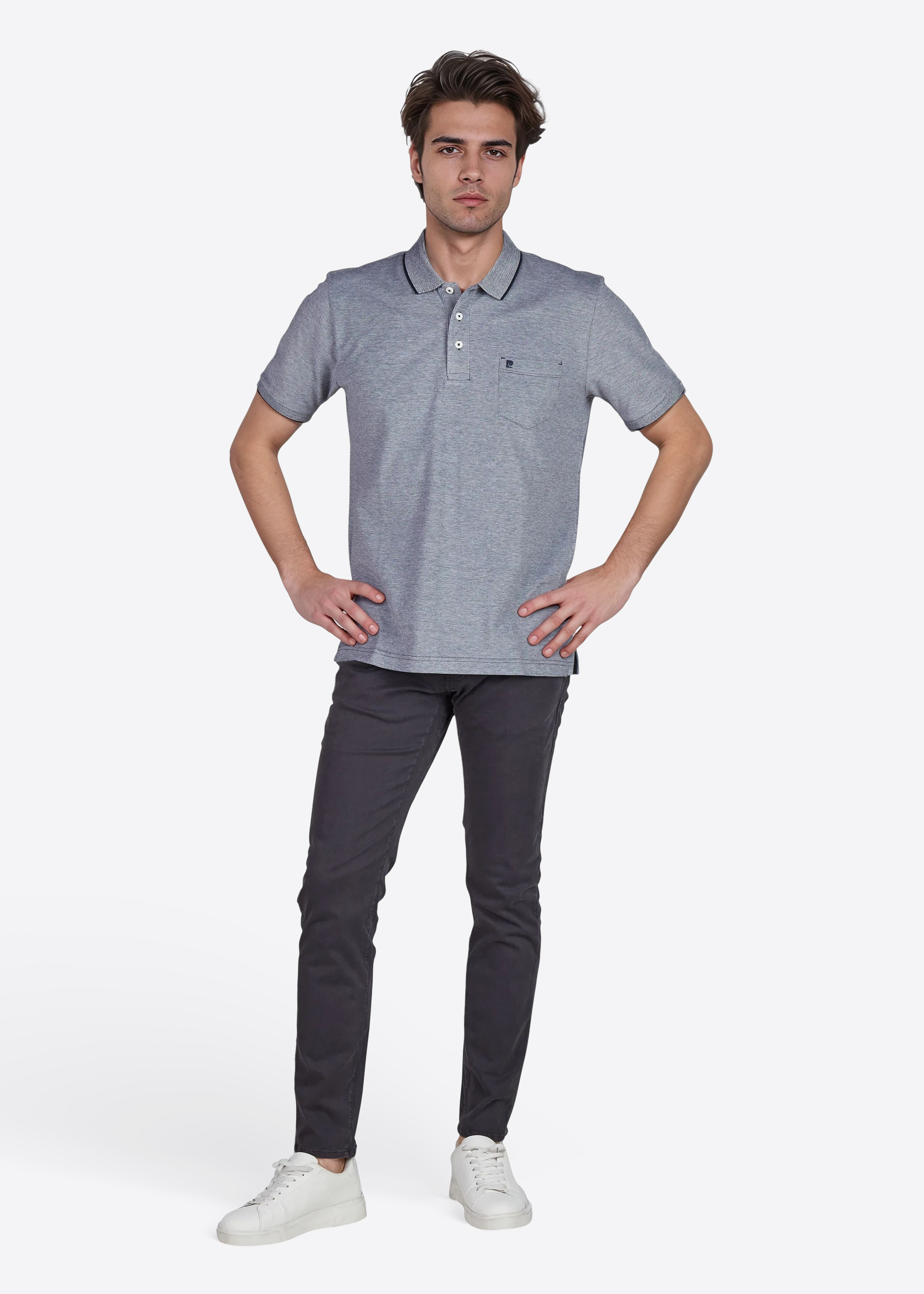 Stilvolle Herrenhose in Slim Fit Passform, Shadow Rückansicht