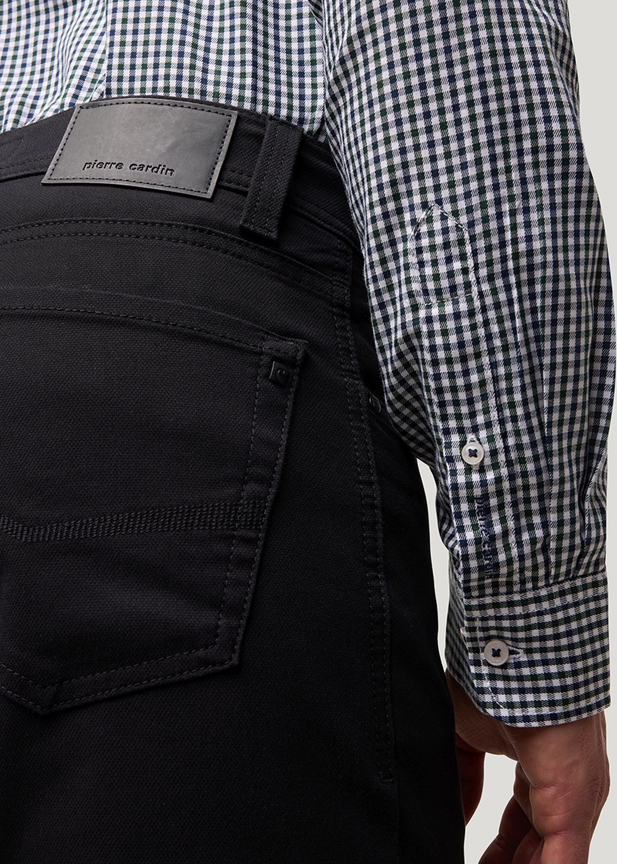 Smart-Casual-Hose, Schwarz Rückansicht