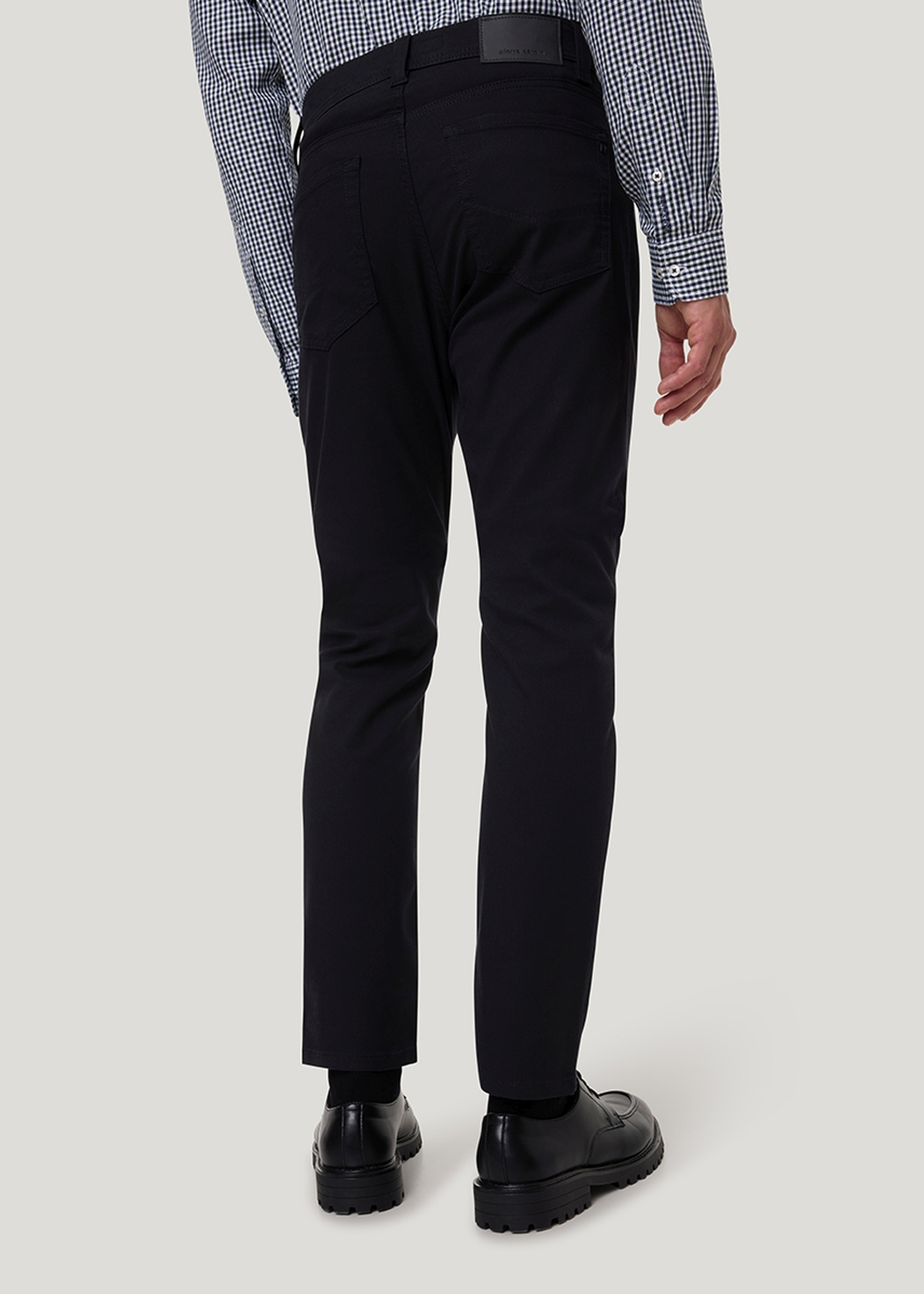 Smart-Casual-Hose, Schwarz Detailansicht 1