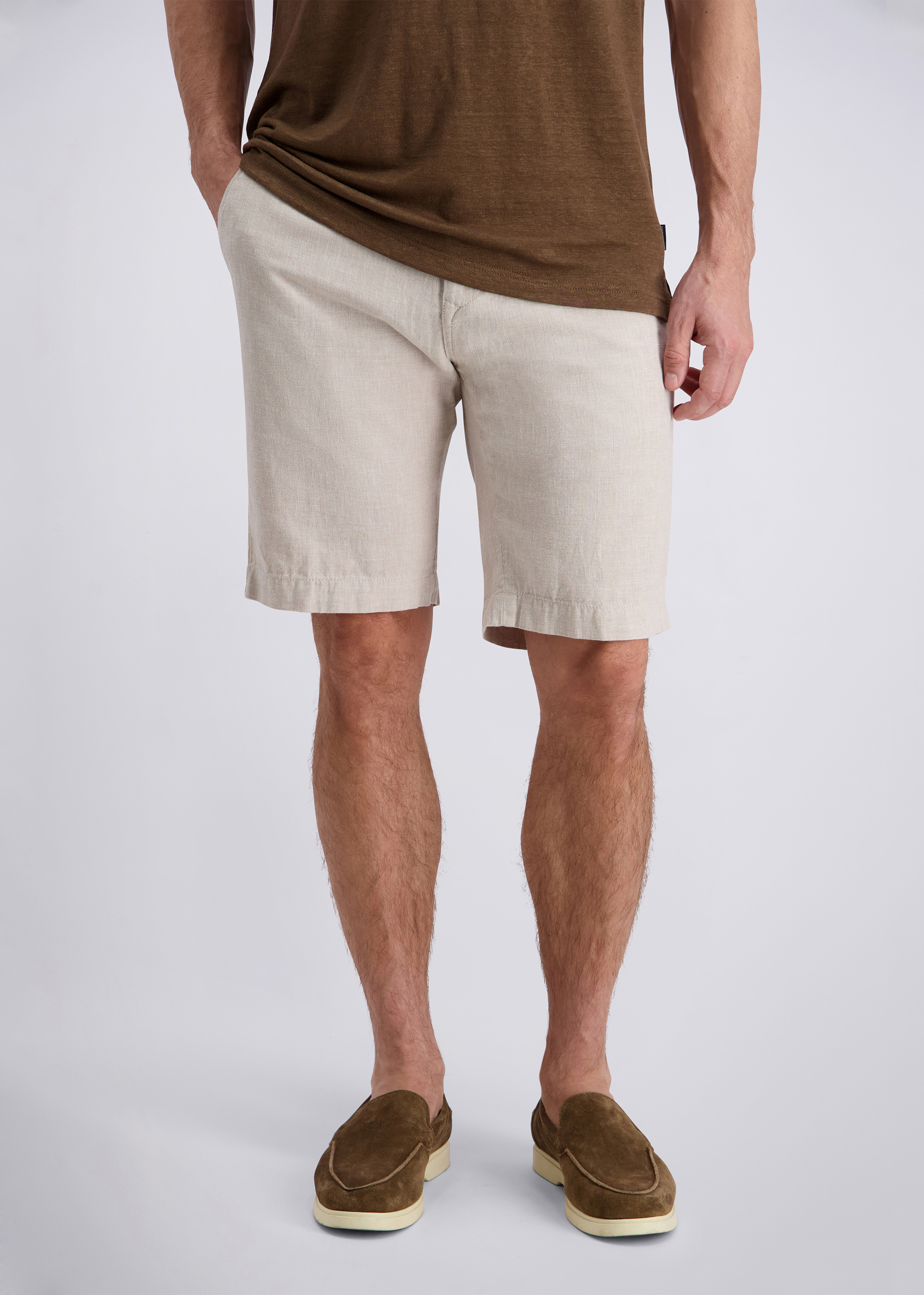 5-Pocket Short Strassbourg im Regular Fit, Pelican Frontansicht