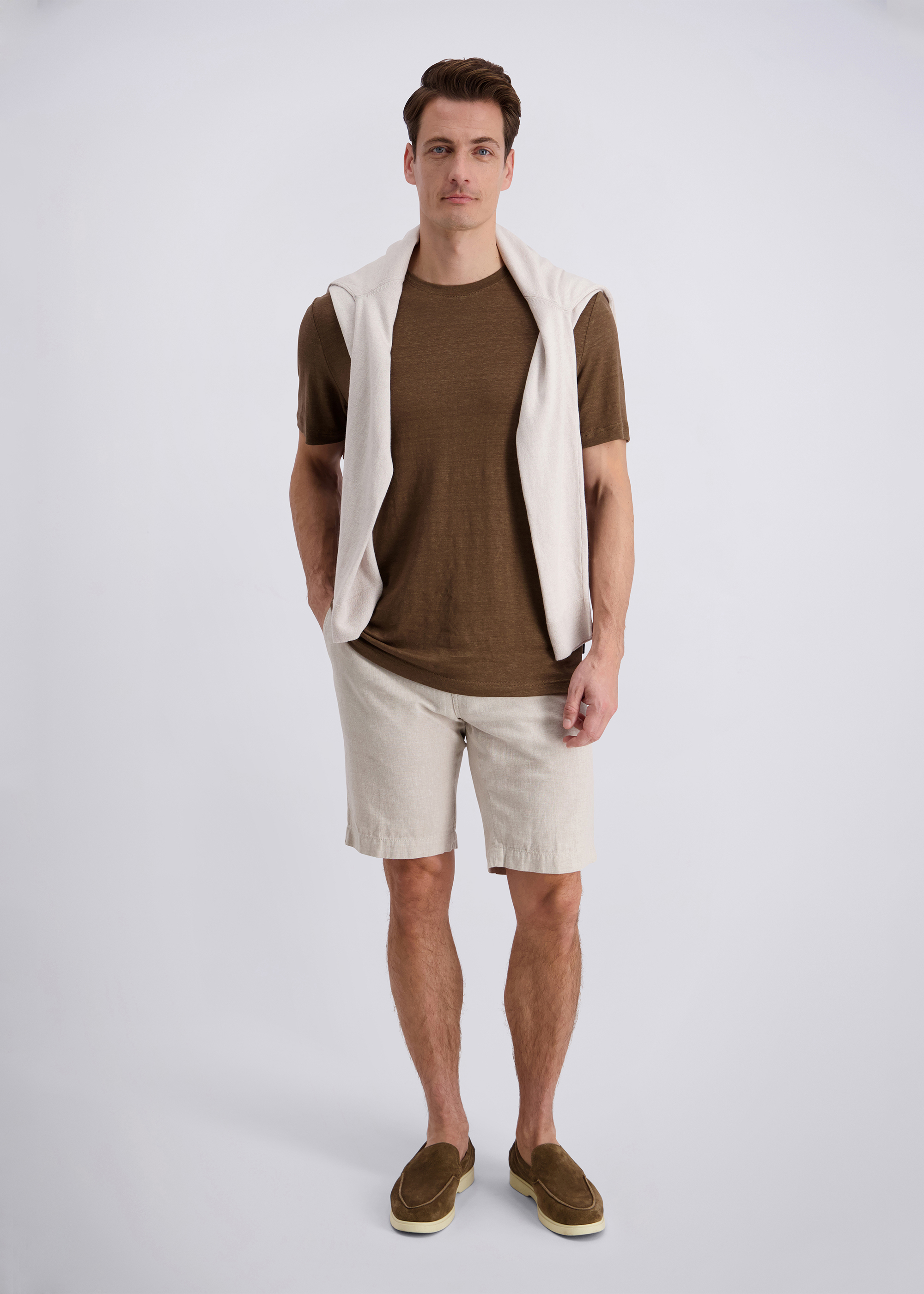 5-Pocket Short Strassbourg im Regular Fit, Pelican Rückansicht