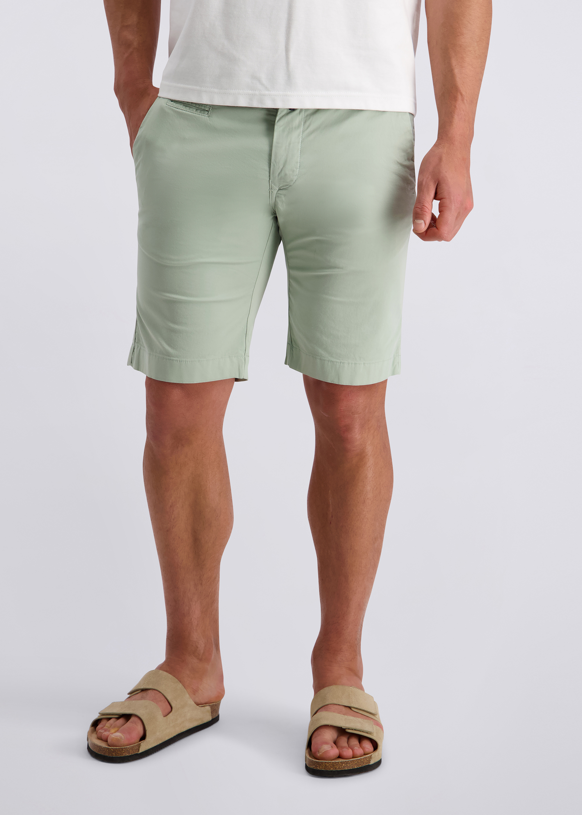 Strassbourg Shorts im Regular Fit, Desert Sage Frontansicht