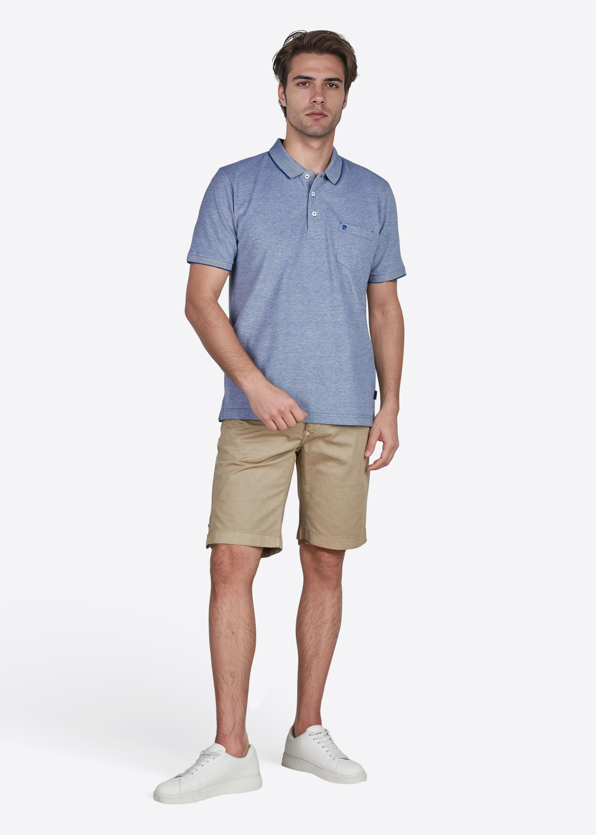 Bermuda Strassbourg mit Dornschlaufe für die Gürtelschnalle, Twill Rückansicht