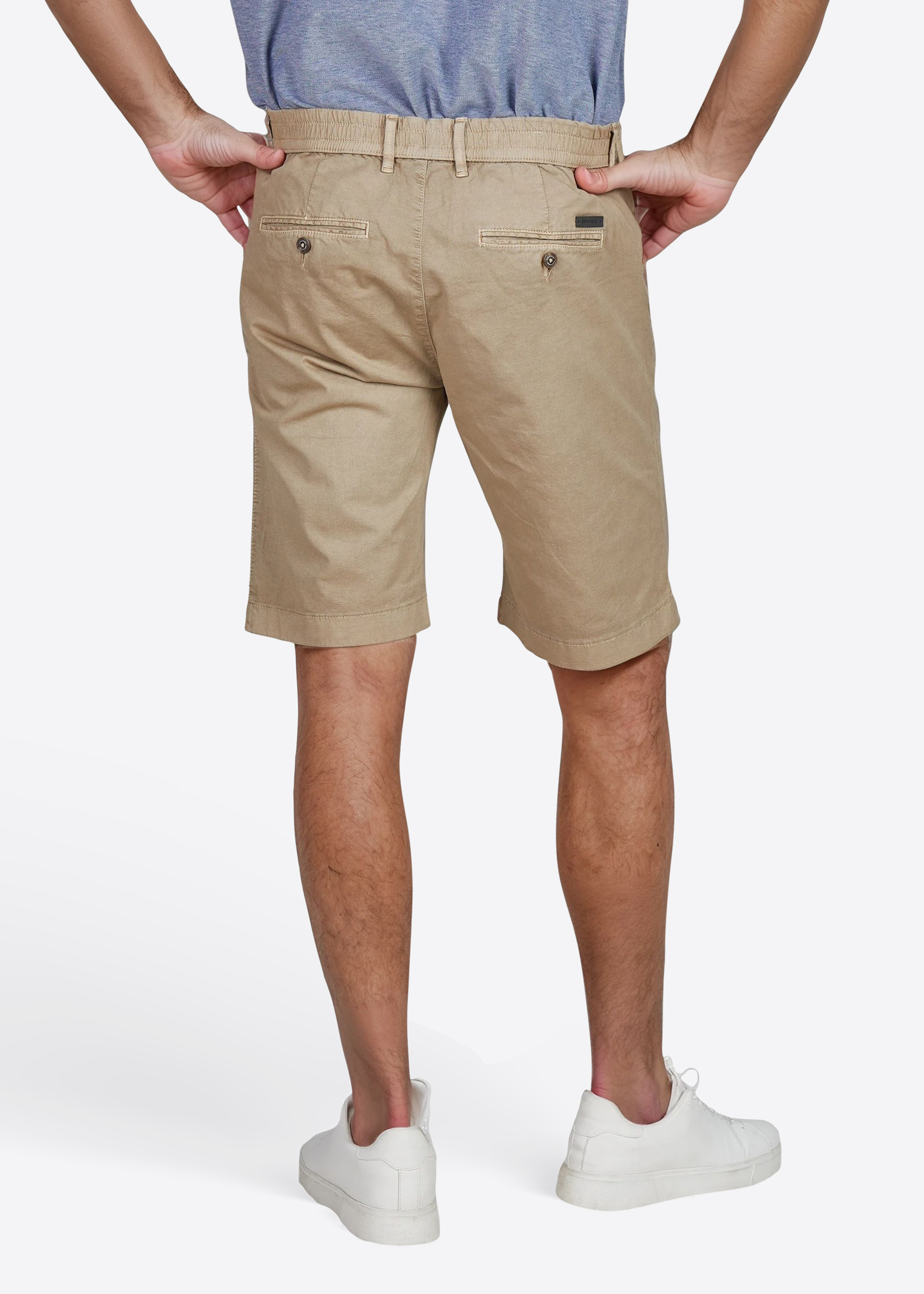 Bermuda Strassbourg mit Dornschlaufe für die Gürtelschnalle, Twill Detailansicht 1