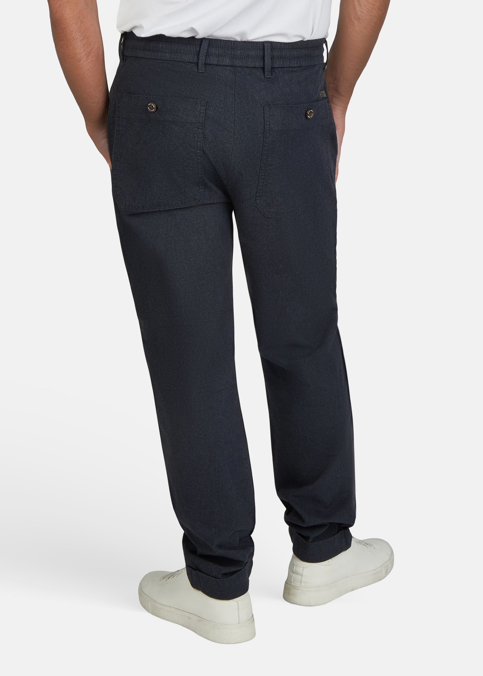 Raffinierte Straight Fit Chinos, Salute Detailansicht 1