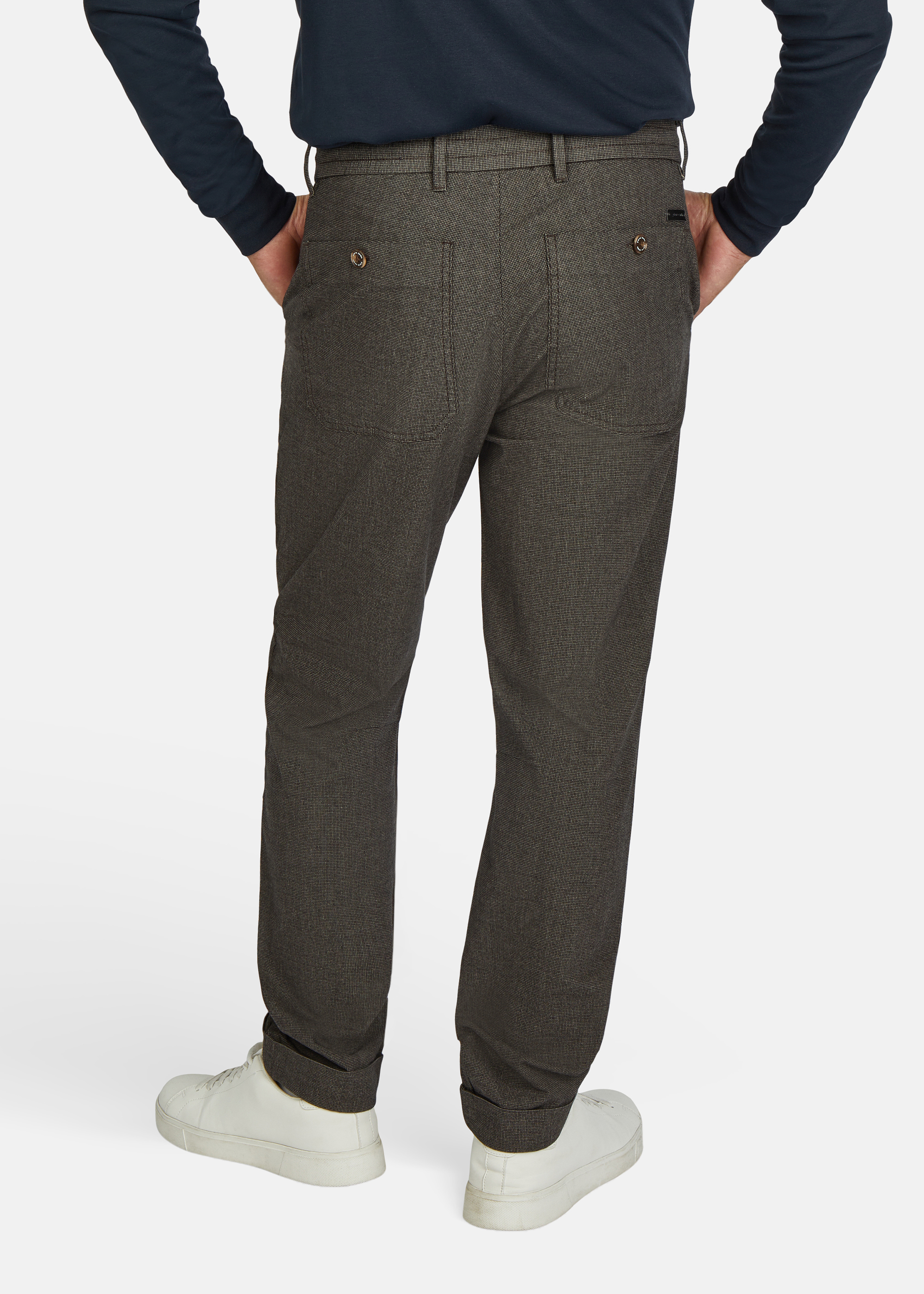 Raffinierte Straight Fit Chinos, Mulch Detailansicht 1