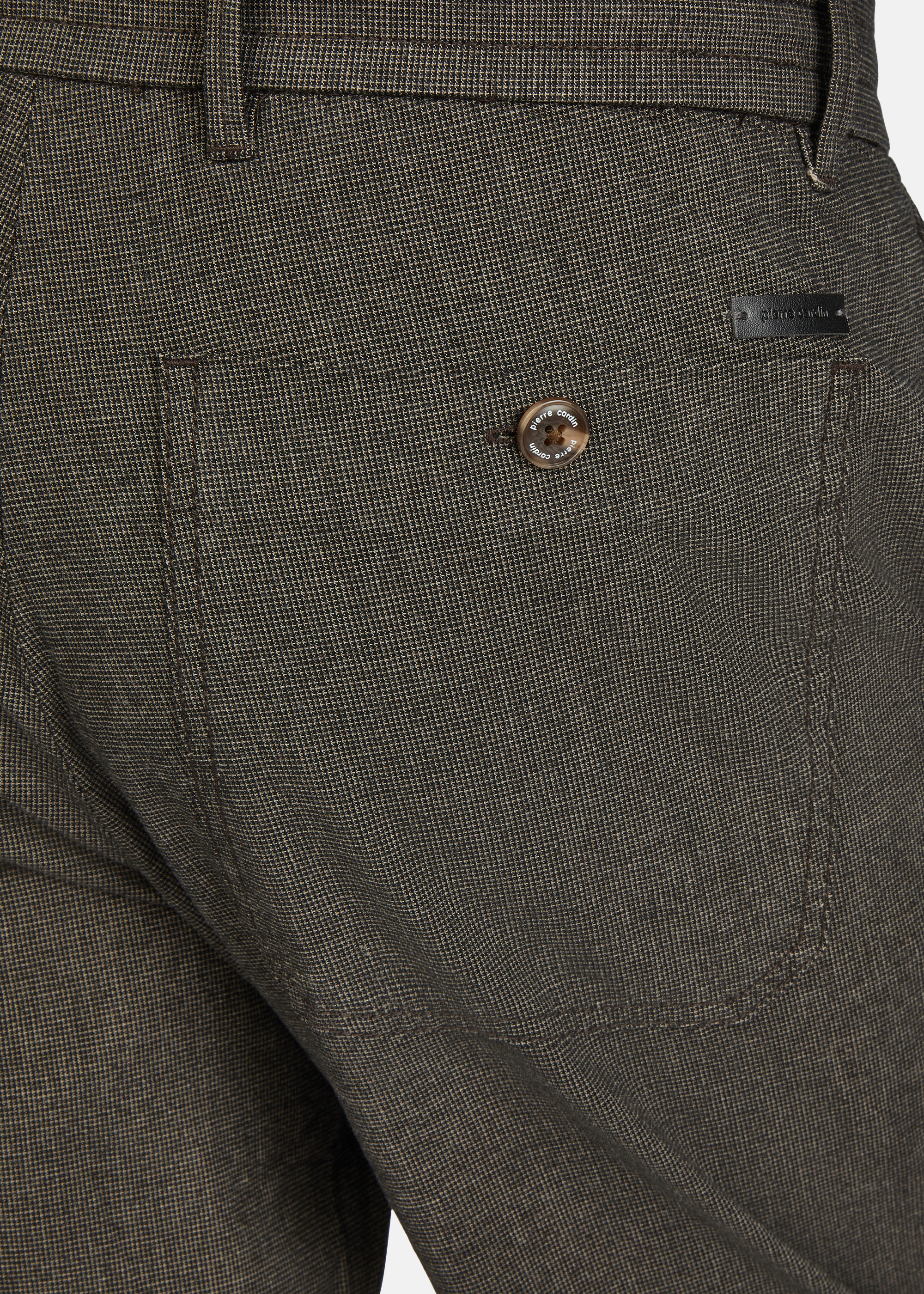 Raffinierte Straight Fit Chinos, Mulch Detailansicht 2