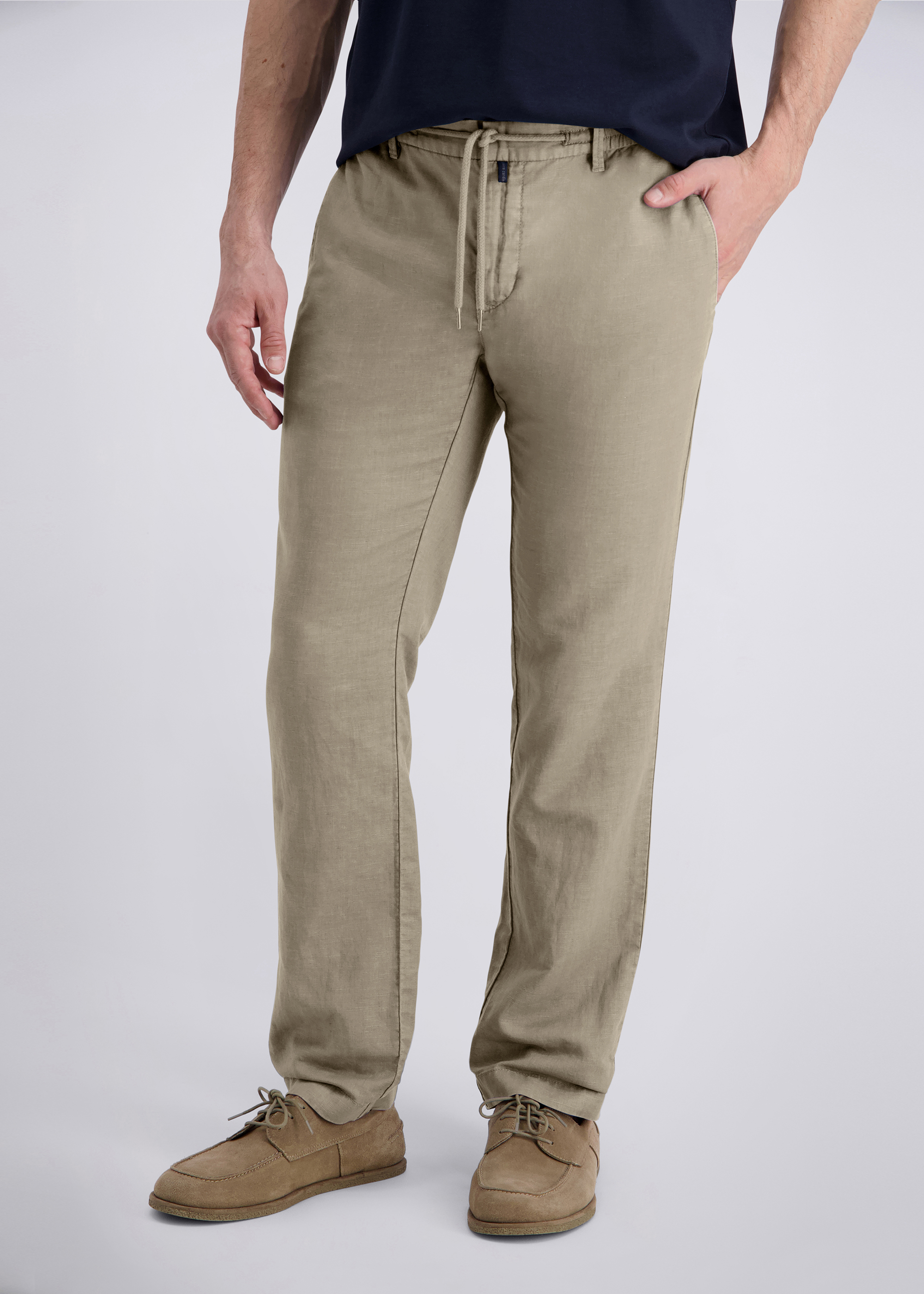 Chino im Regular Fit, Oyster Gray Frontansicht