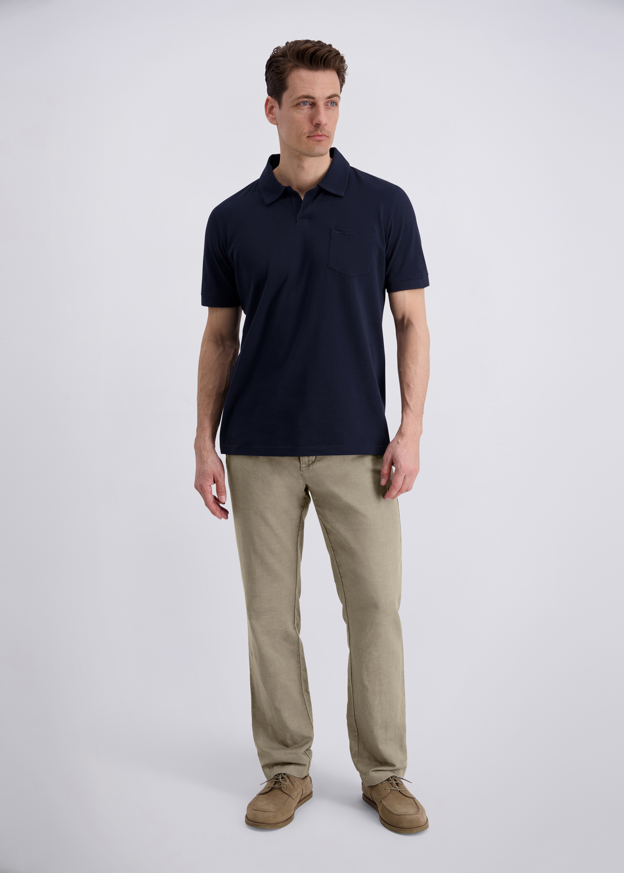 Chino im Regular Fit, Oyster Gray Rückansicht