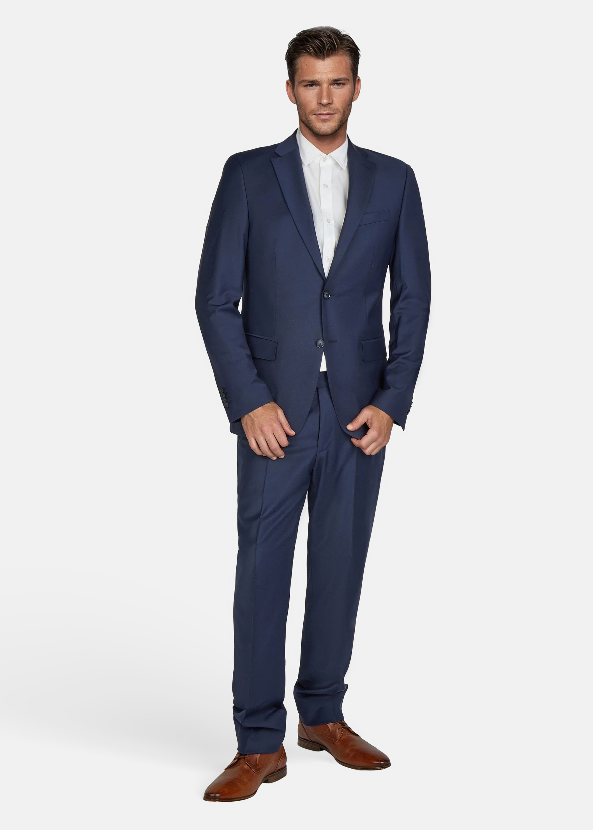 Grant Sakko Grant im Zweiknopf-Design Modern Fit, Blau Rückansicht