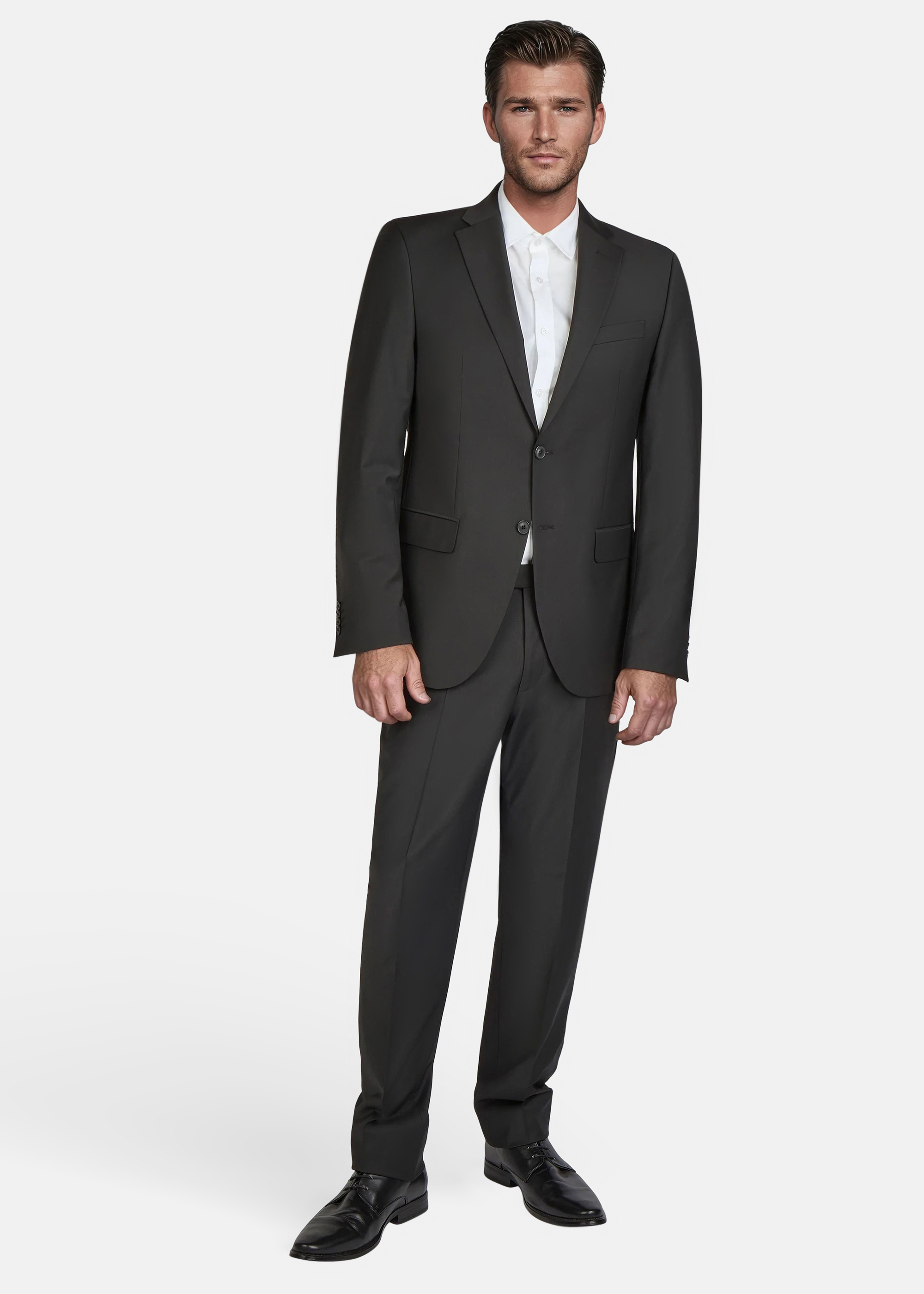 Grant Sakko Grant im Zweiknopf-Design Modern Fit, Schwarz Rückansicht