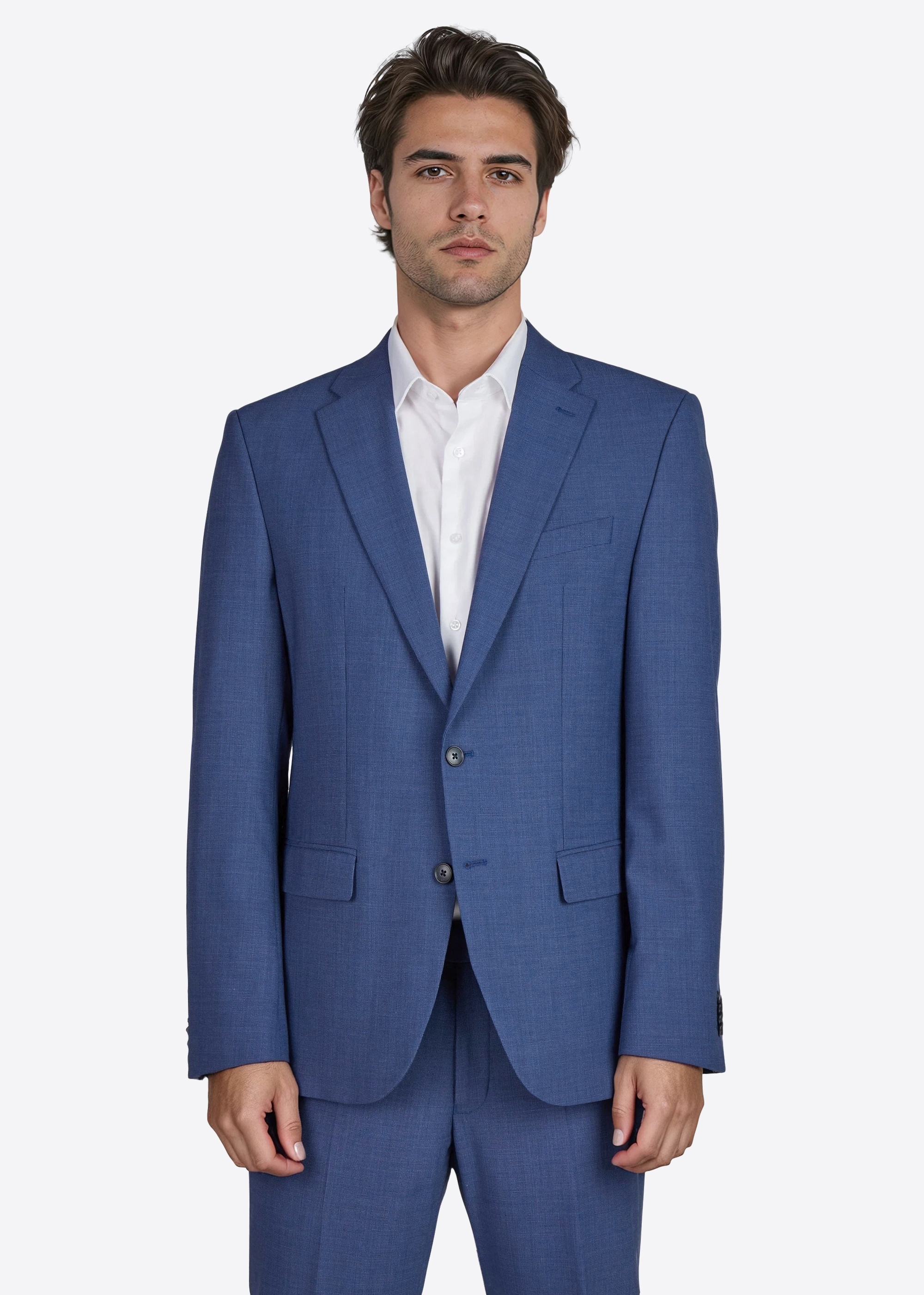 Grant Klassische Sakko Modern Fit, Blau Frontansicht