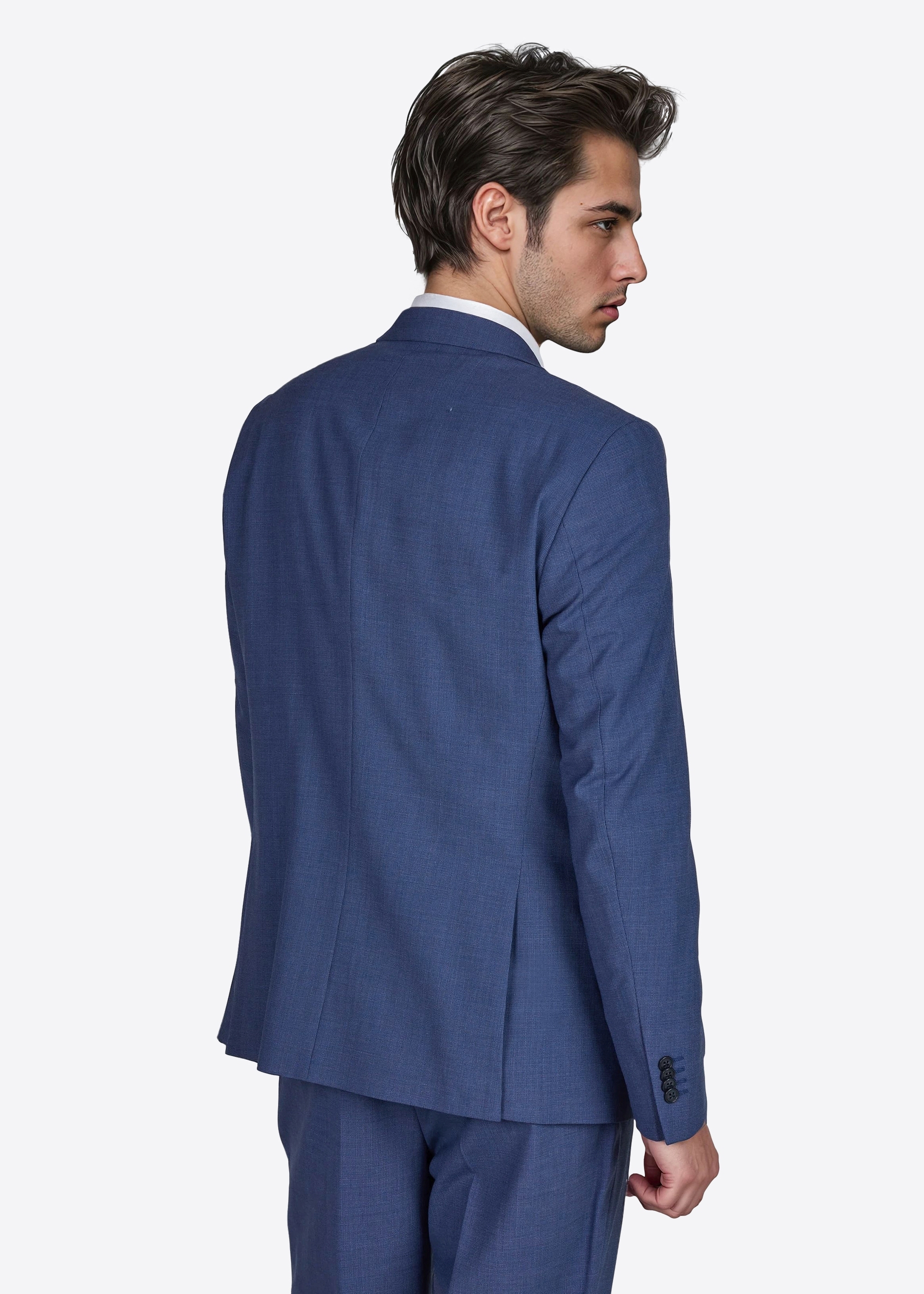 Grant Klassische Sakko Modern Fit, Blau Detailansicht 1