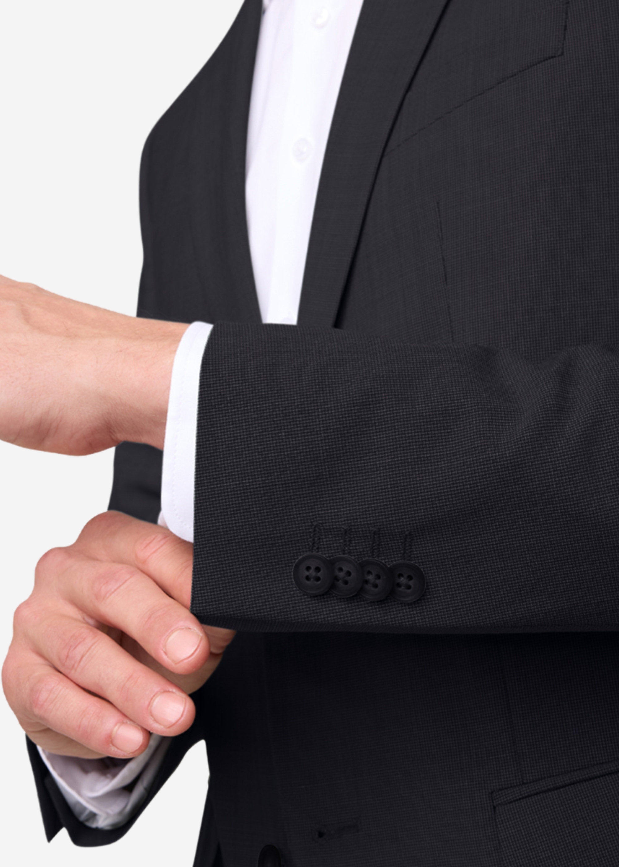 Grant Klassische Sakko Modern Fit, Anthra Rückansicht