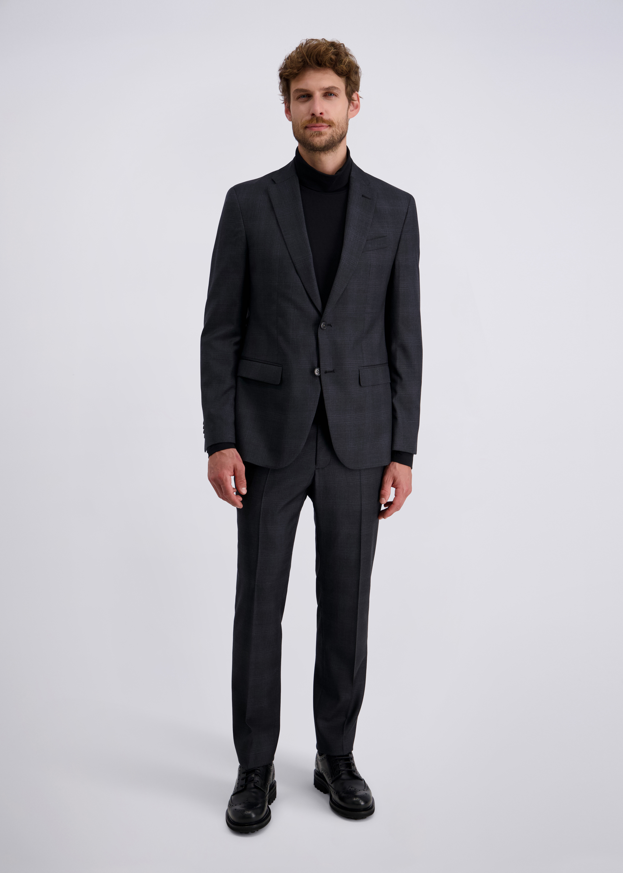 Grant Elegantes Sakko Modern Fit, Anthra Rückansicht