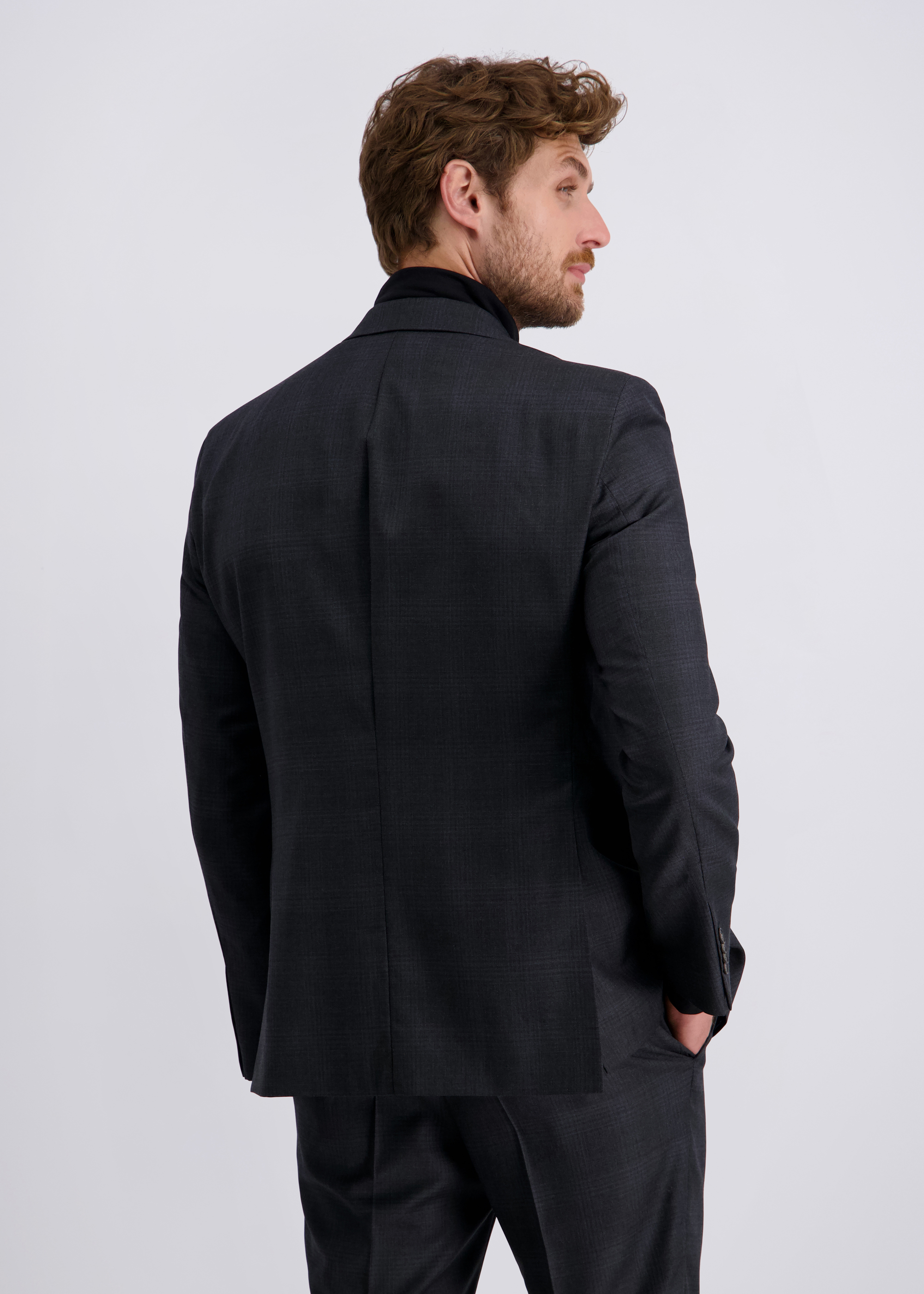 Grant Elegantes Sakko Modern Fit, Anthra Detailansicht 1