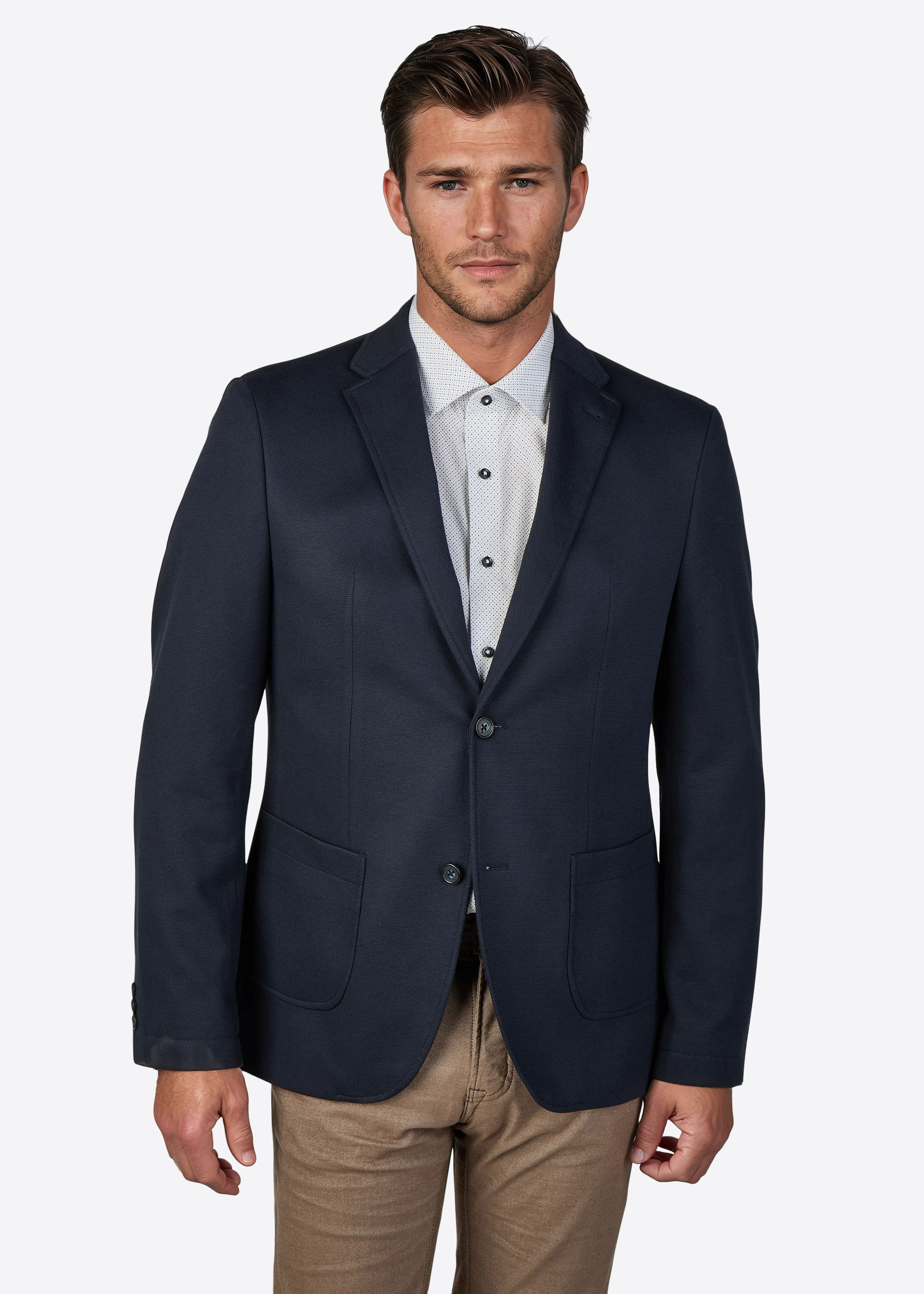 Sakko Mael in strukturierter Optik Modern Fit, Salute Frontansicht