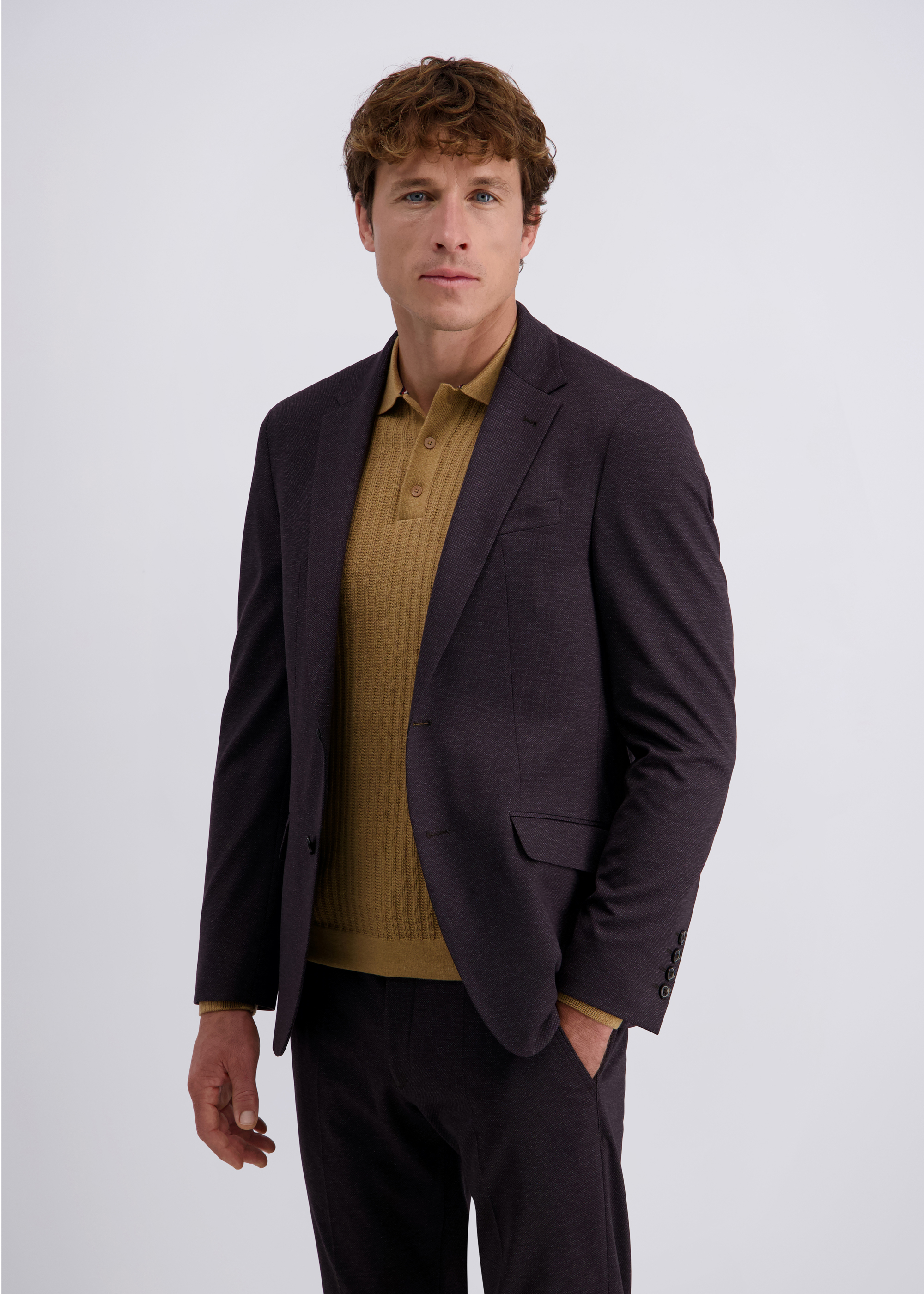 Lucas Sakko mit Knöpfen Modern Fit, Winetasting Frontansicht