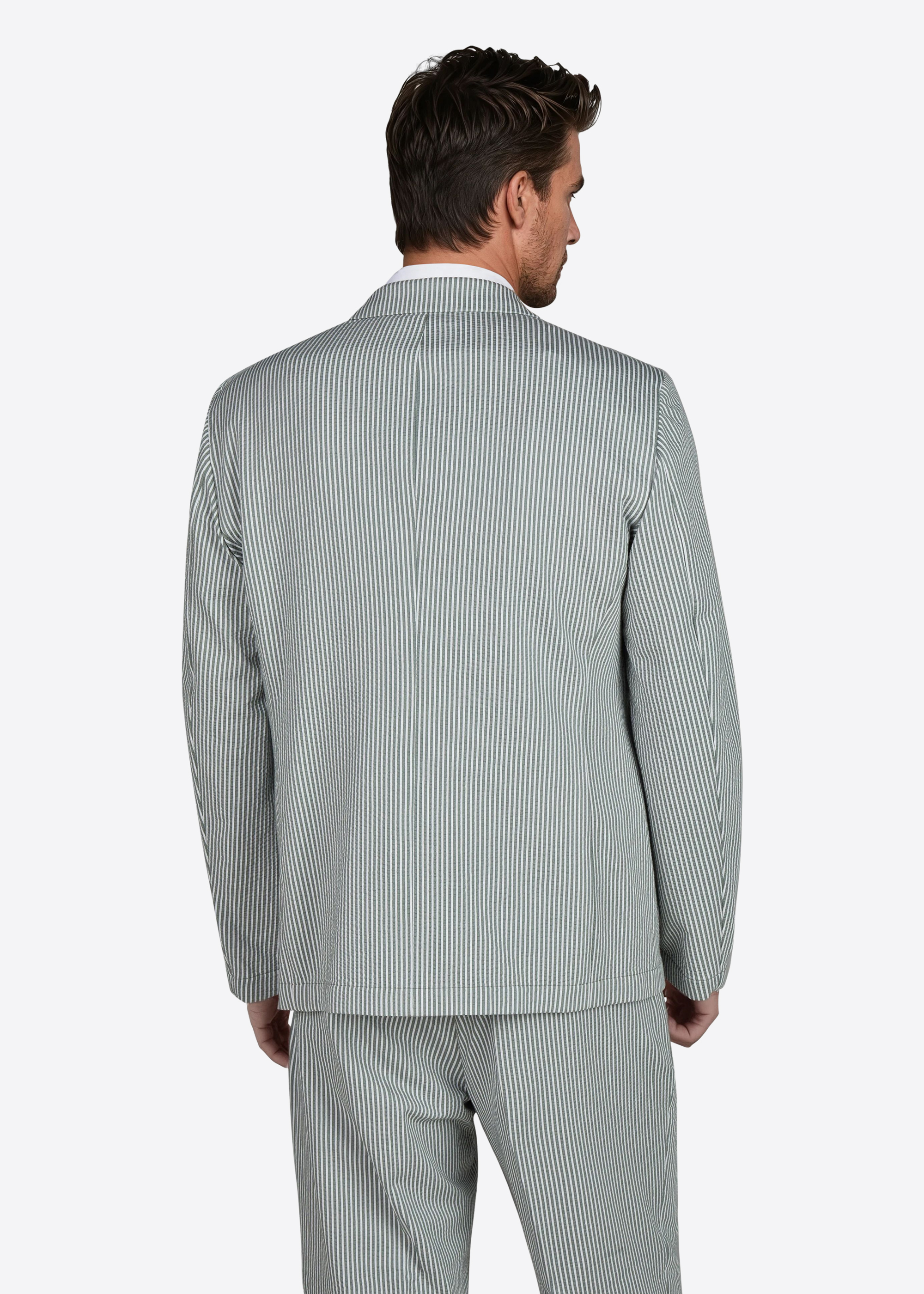 Sakko Michel mit Zwei-Knopf-Verschluss, Dusty Olive Detailansicht 1