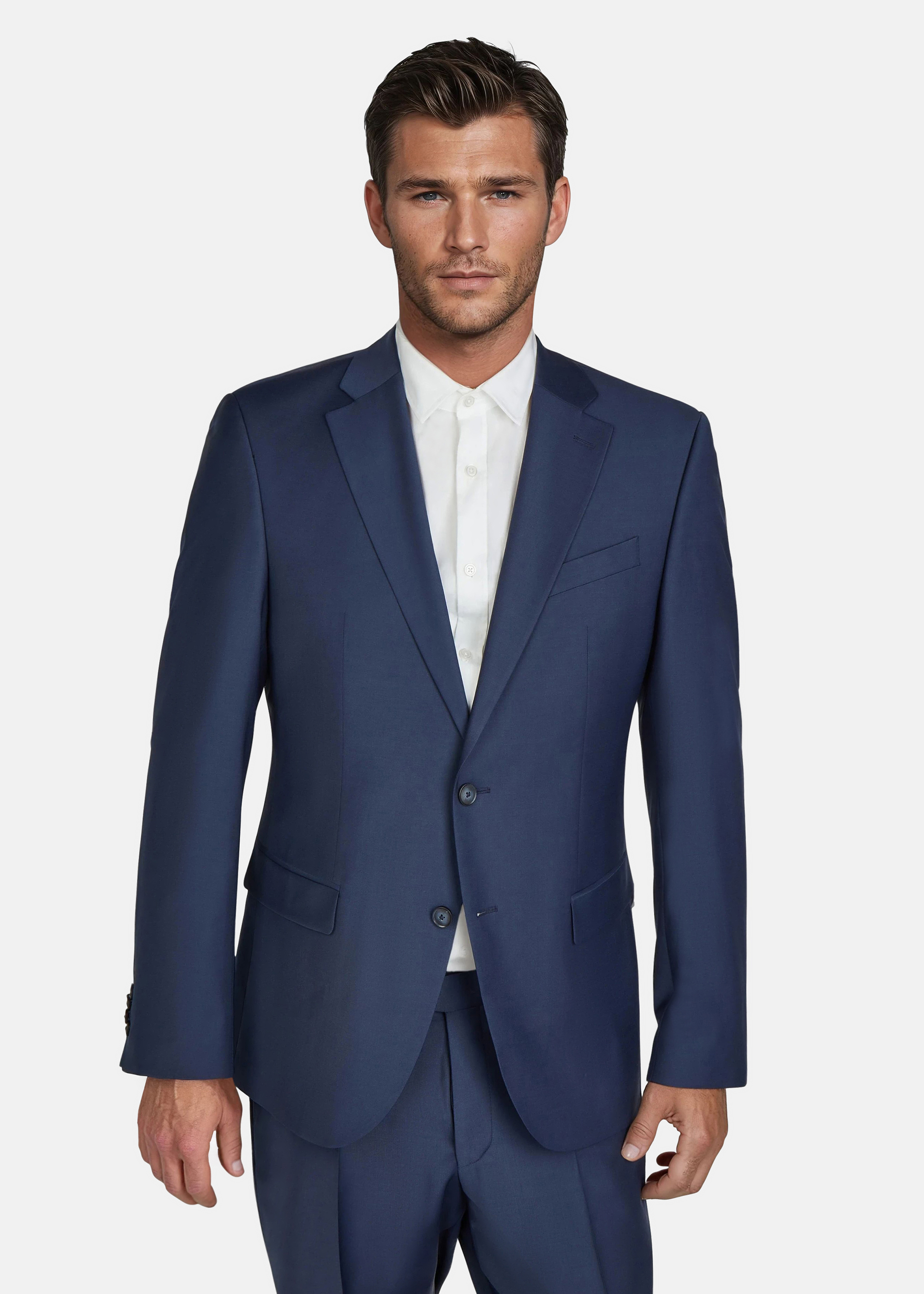 Grant Sakko Grant im Zweiknopf-Design Regular Fit, Blau Frontansicht