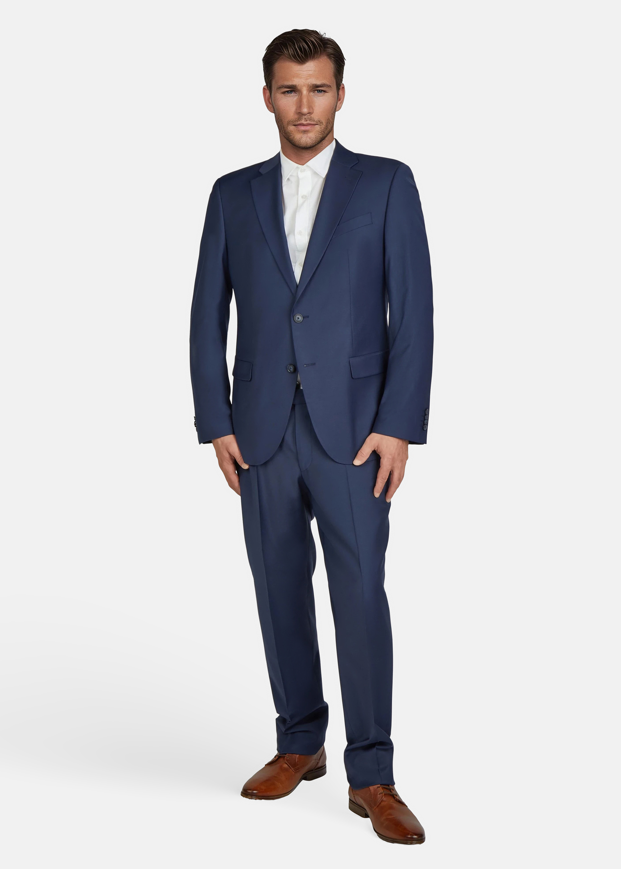 Grant Sakko Grant im Zweiknopf-Design Regular Fit, Blau Rückansicht