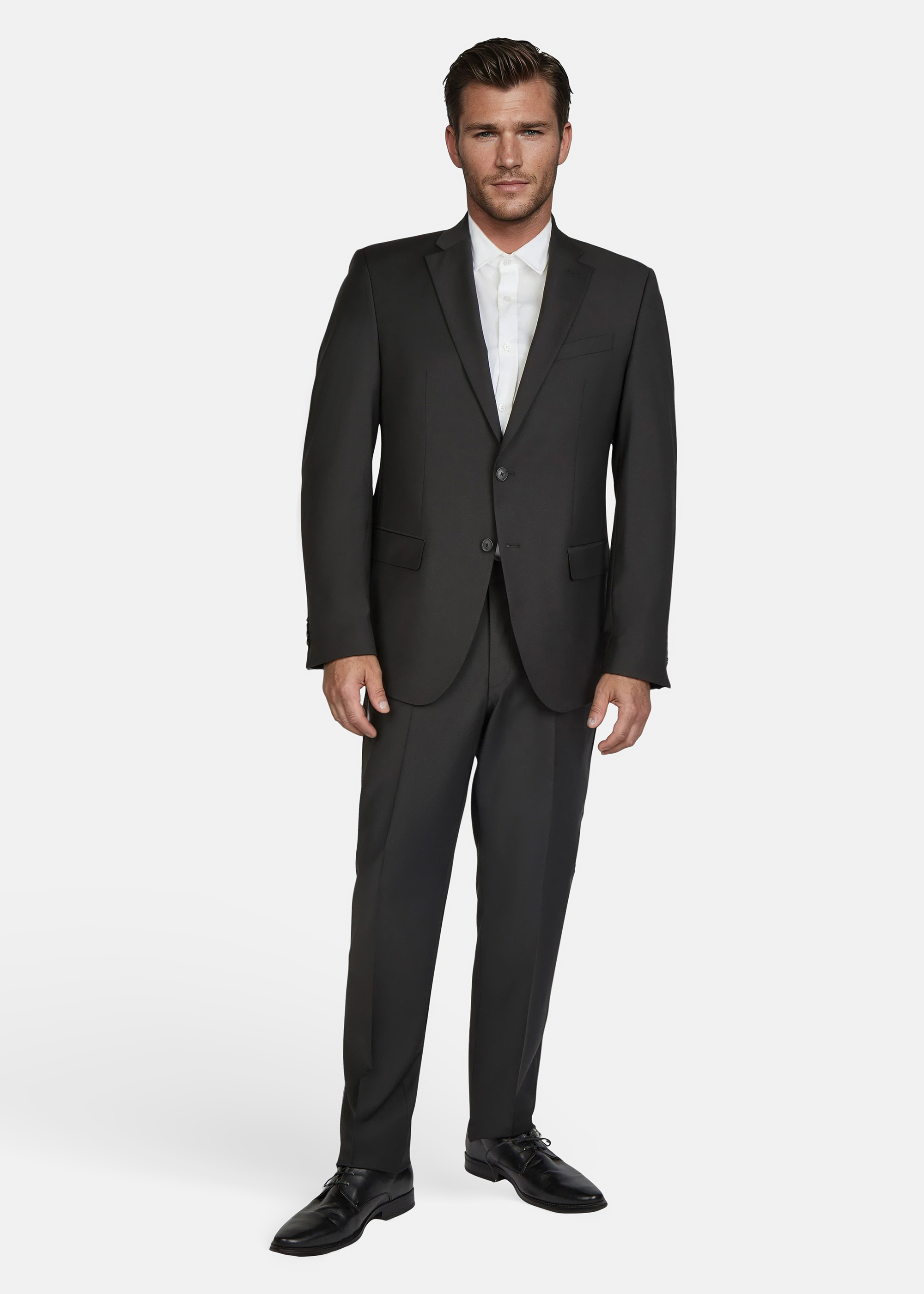 Grant Sakko Grant im Zweiknopf-Design Regular Fit, Schwarz Rückansicht