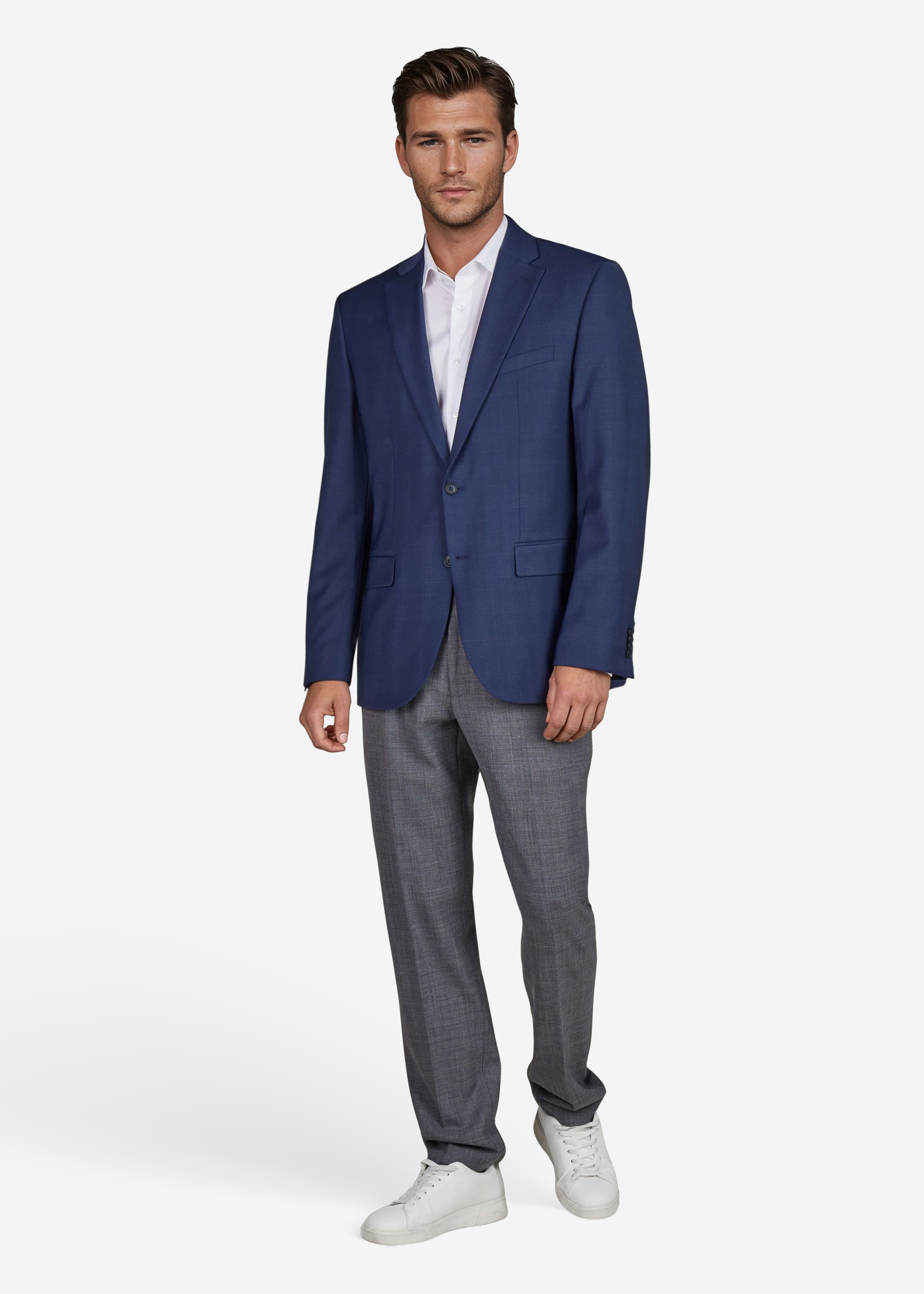 Grant Anzugsakko Regular Fit, Blau Rückansicht