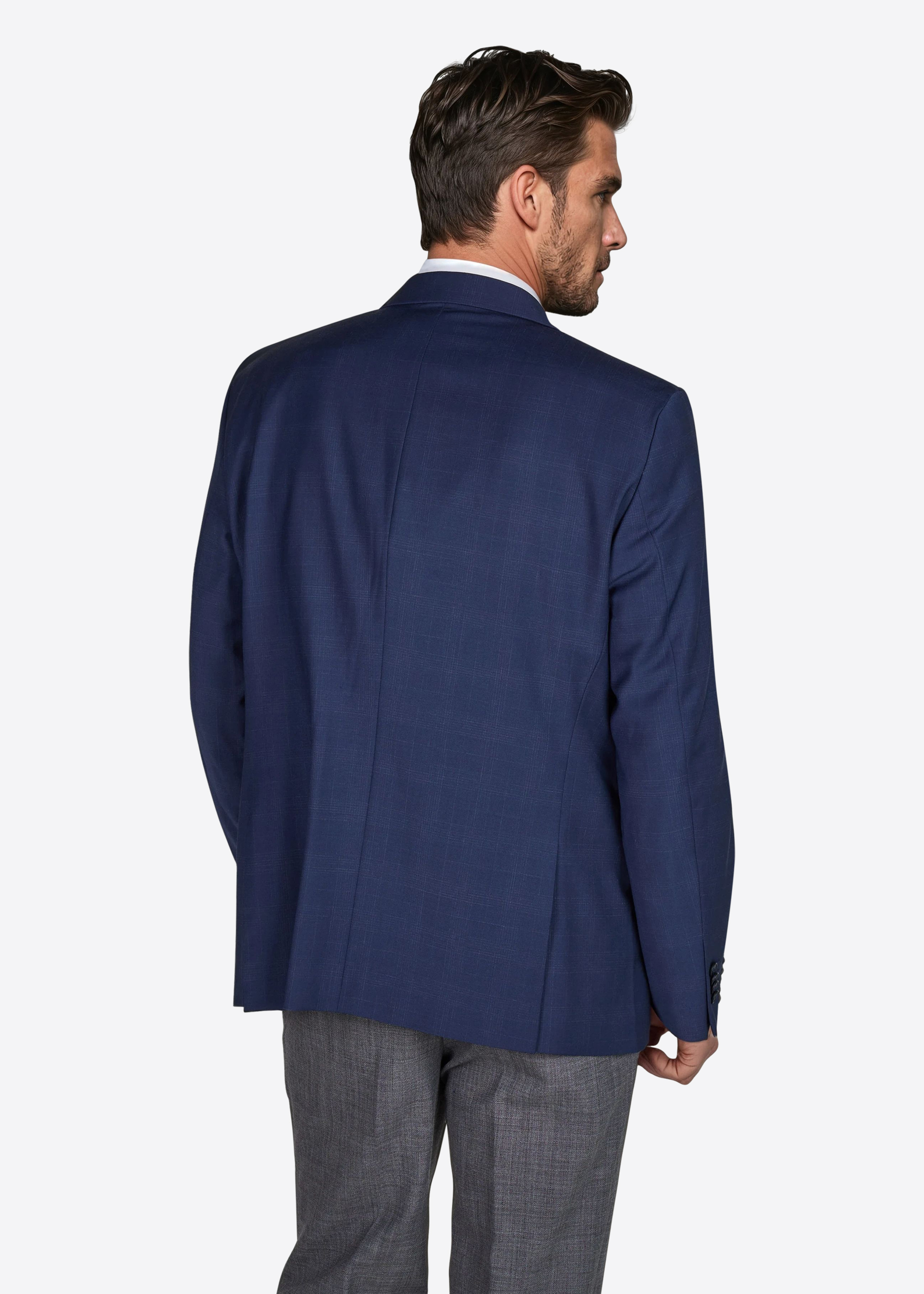 Grant Anzugsakko Regular Fit, Blau Detailansicht 1