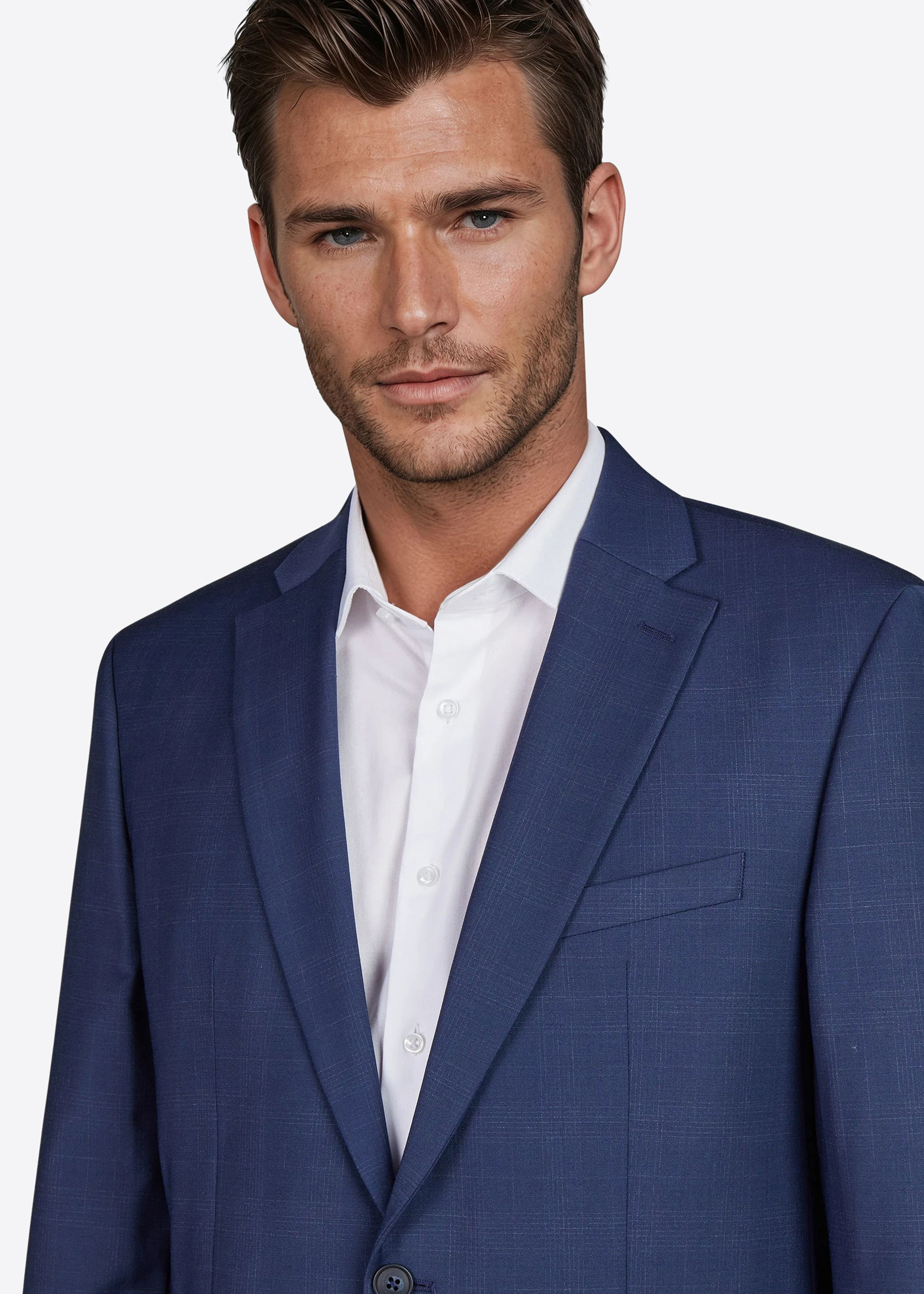 Grant Anzugsakko Regular Fit, Blau Detailansicht 2