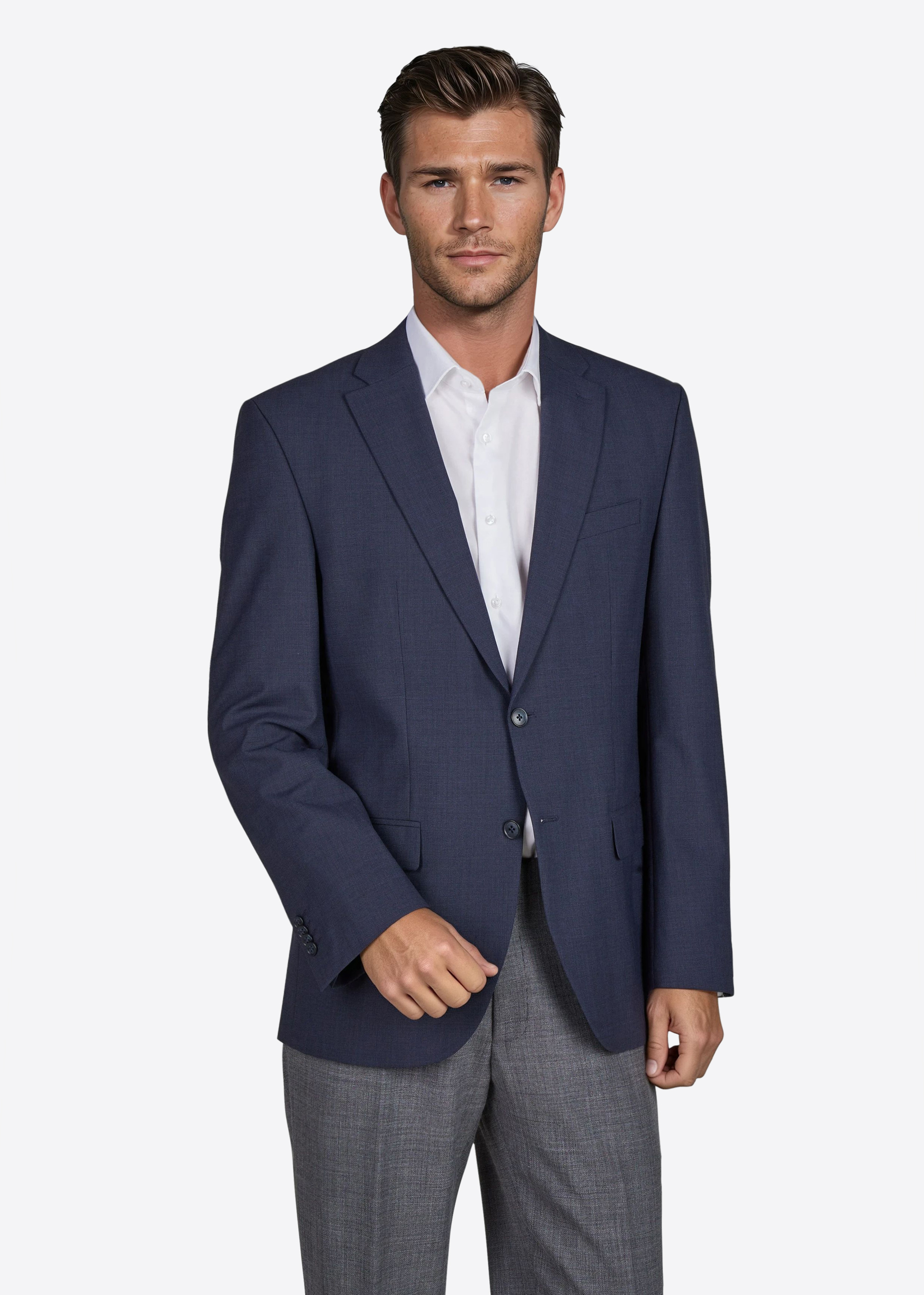 Grant Anzugsakko Regular Fit, Marine Frontansicht